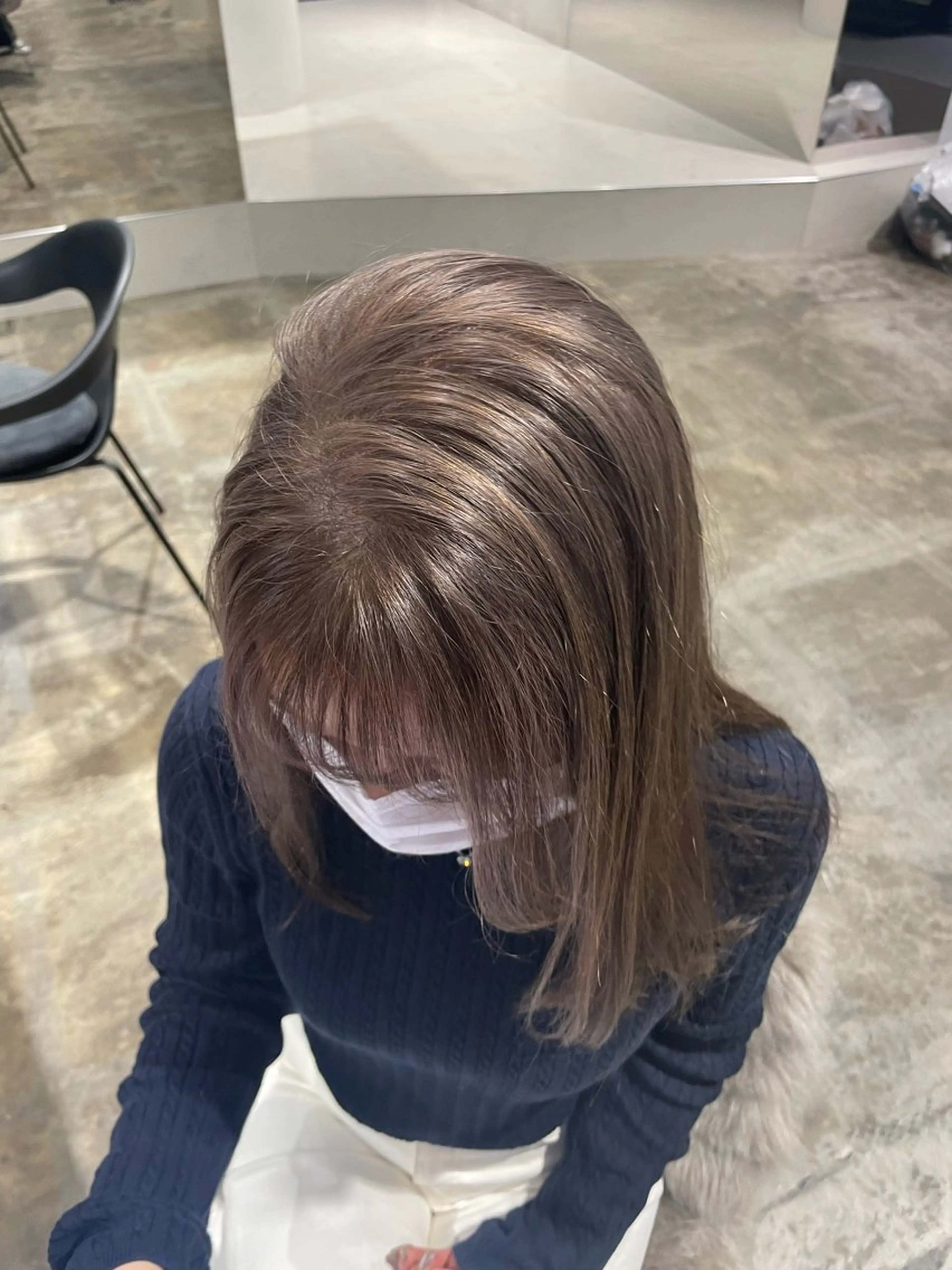 ロング カラー ベージュカラー ブリーチ ハイトーンカラー ハイトーンベージュ 梅田美容室/レイヤー カット/ナナミ🎞のヘアスタイル