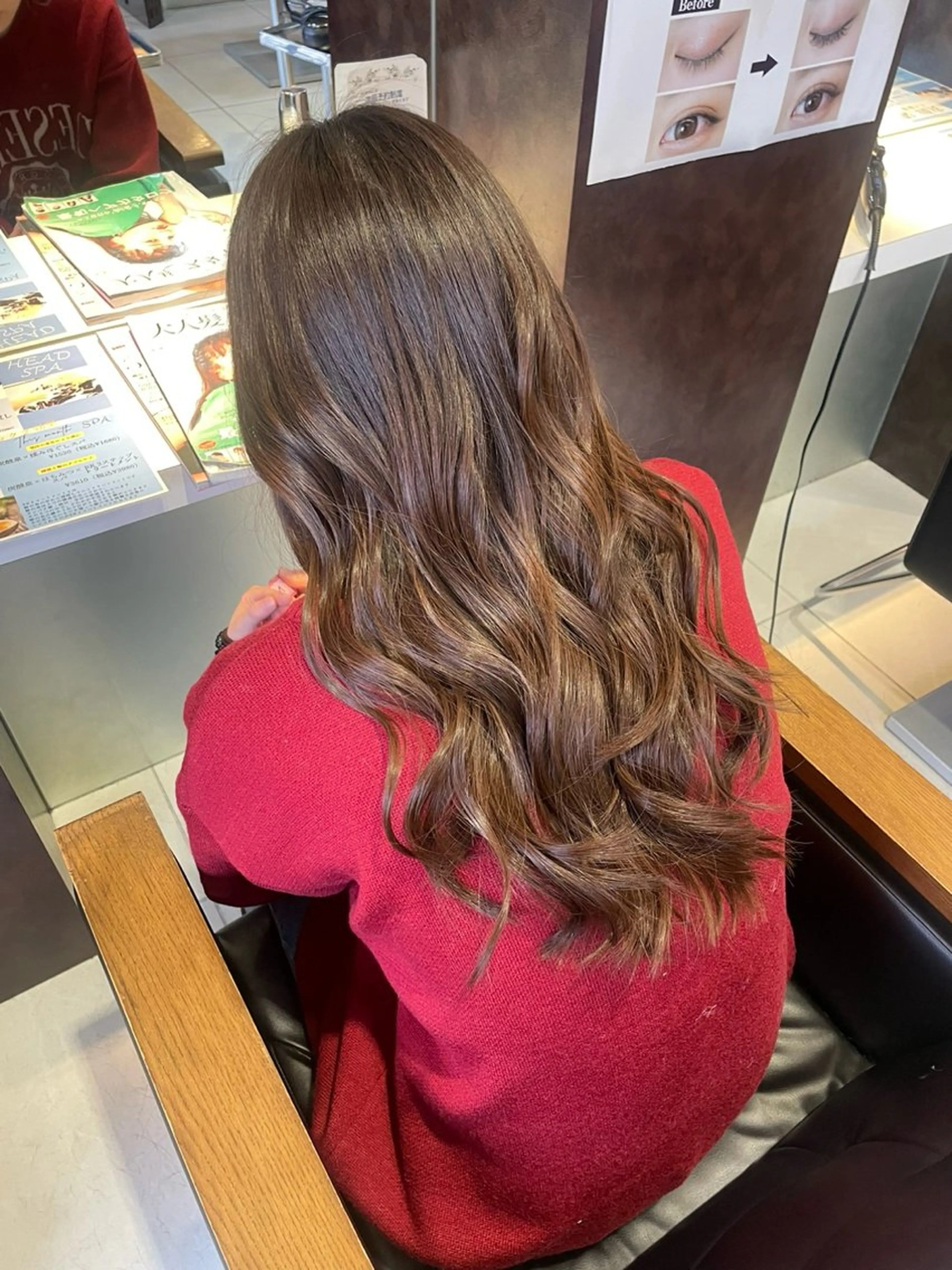 セミロング 海外風センターパート 健人のヘアスタイル