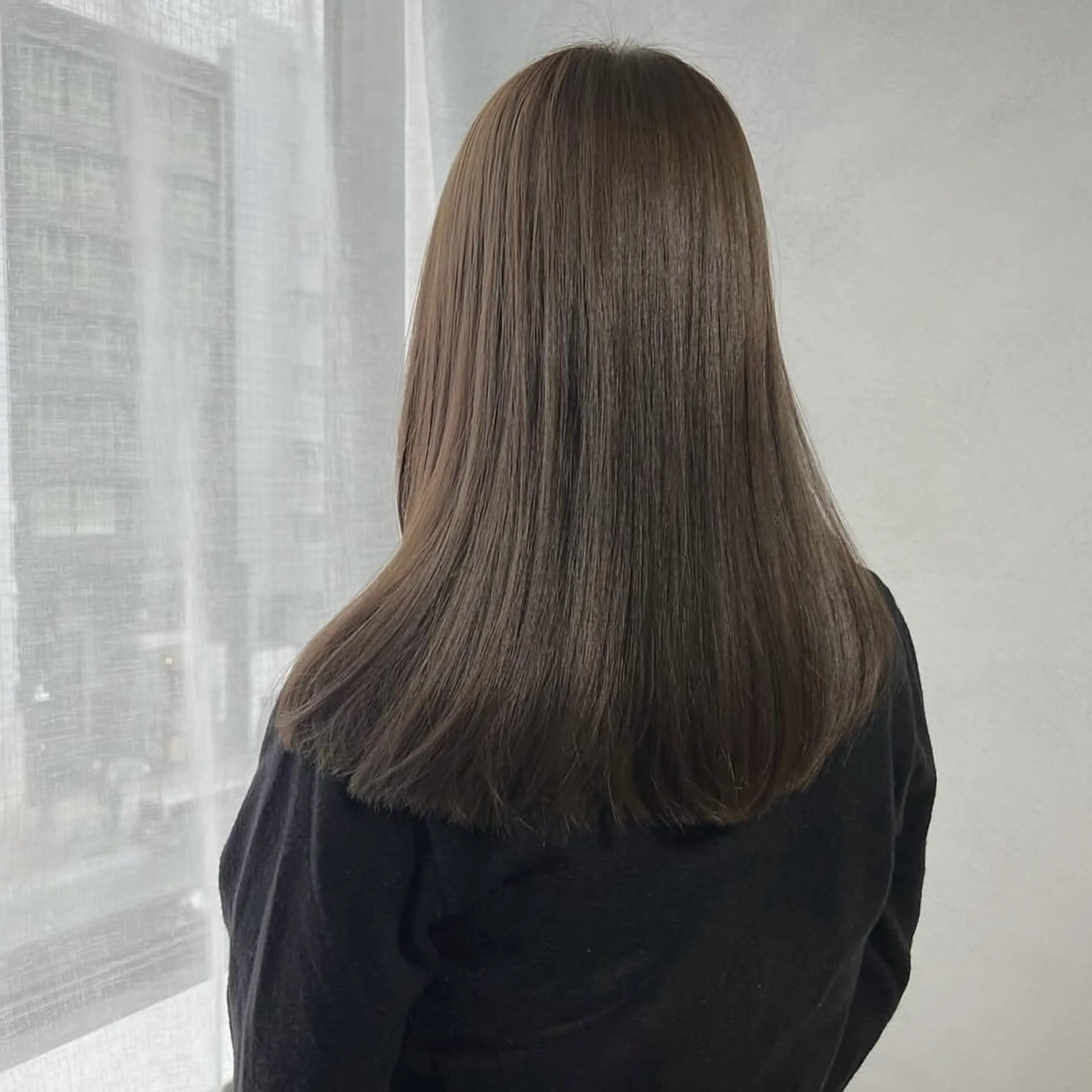 セミロング カラー ベージュカラー オリーブベージュ カット ヘアカラー トリートメント akane/ボブ /ブラウンベージュのヘアスタイル