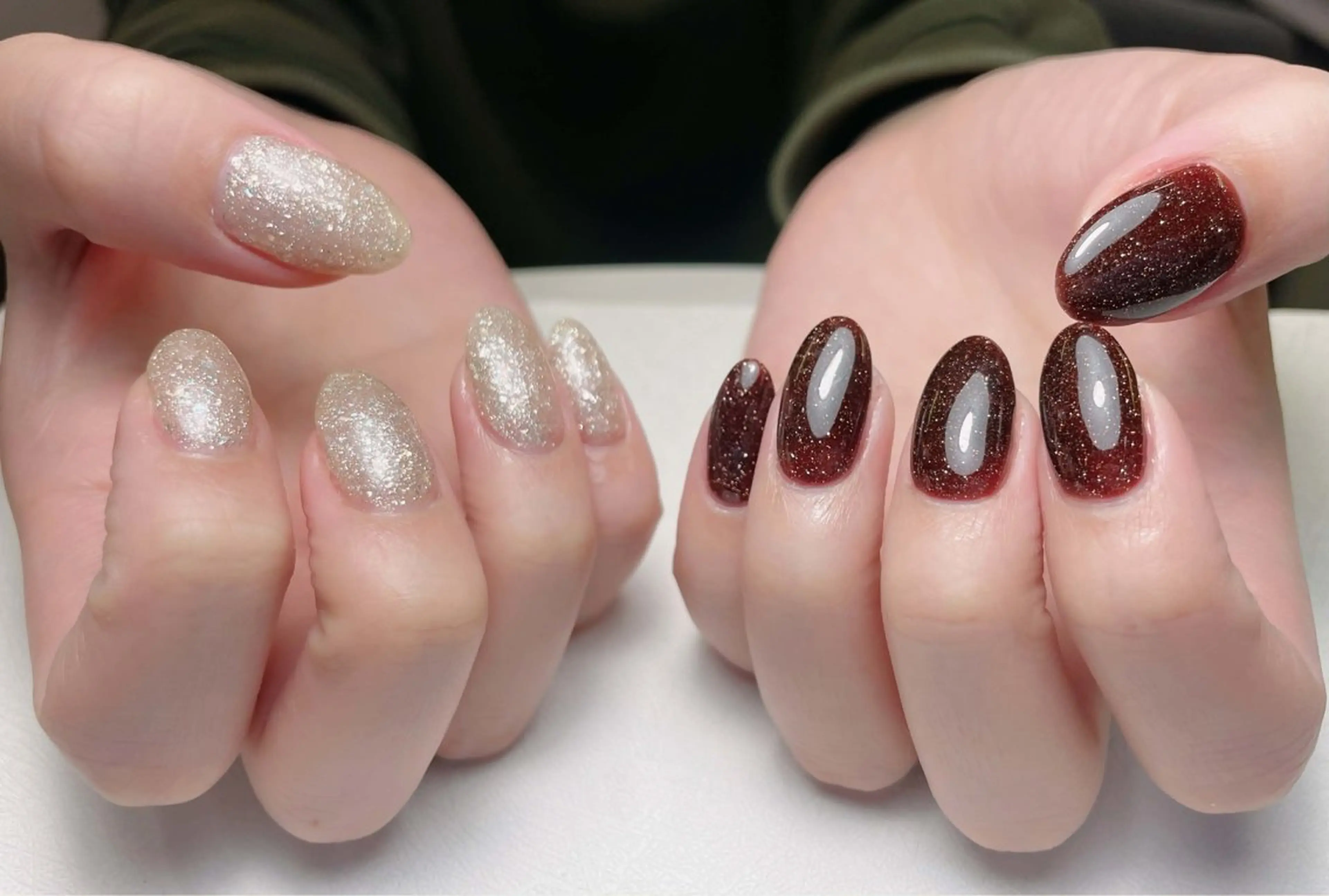 ネイル アートネイル 長さ出し フレンチネイル ジェルネイル ガーリー ハンドネイル 中野駅から2分 MEO NAILのネイルデザイン