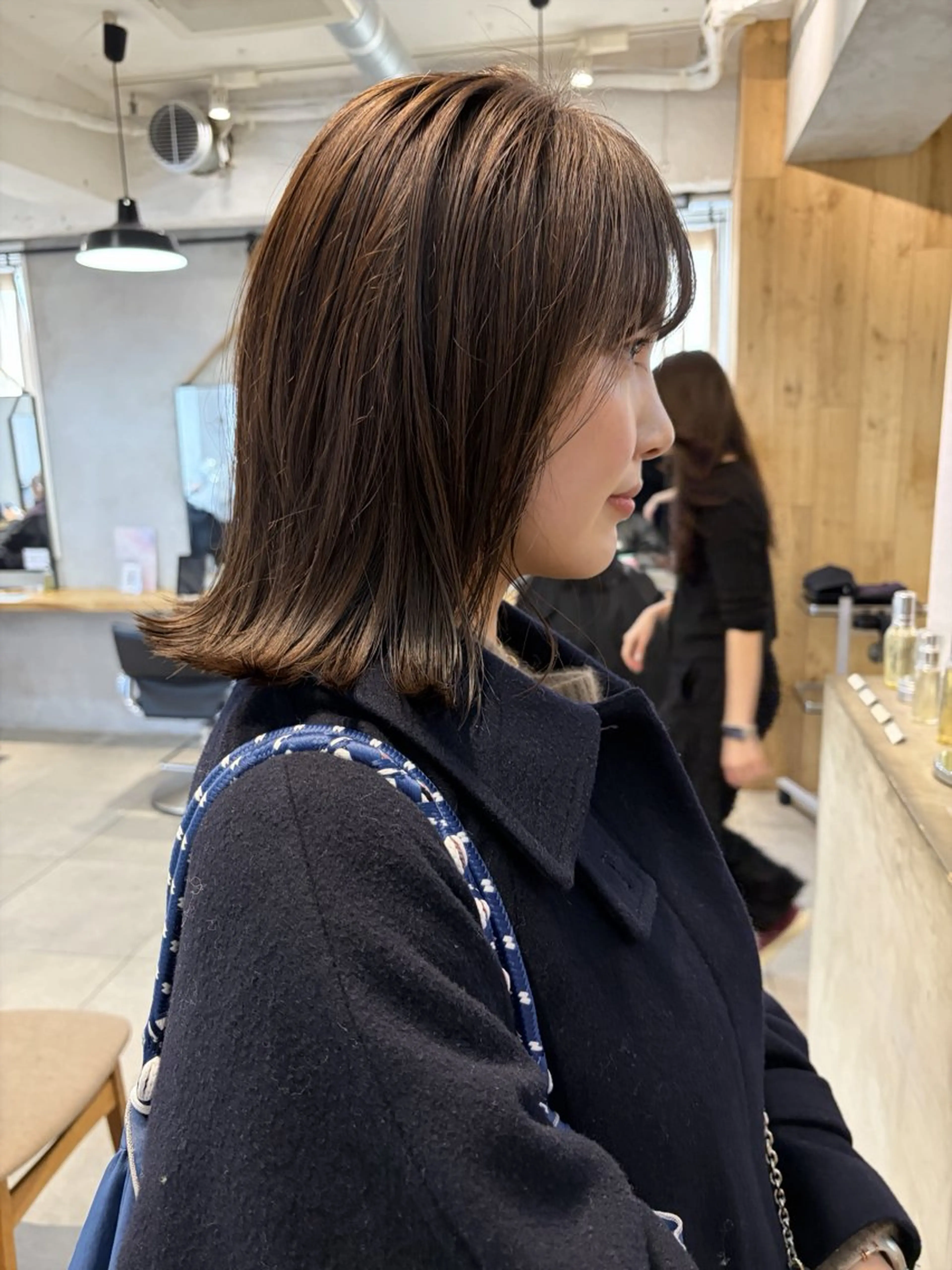 ミディアム カラー カット ヘアカラー トリートメント 赤み消しカラー/ オリーブ/トモキのヘアスタイル