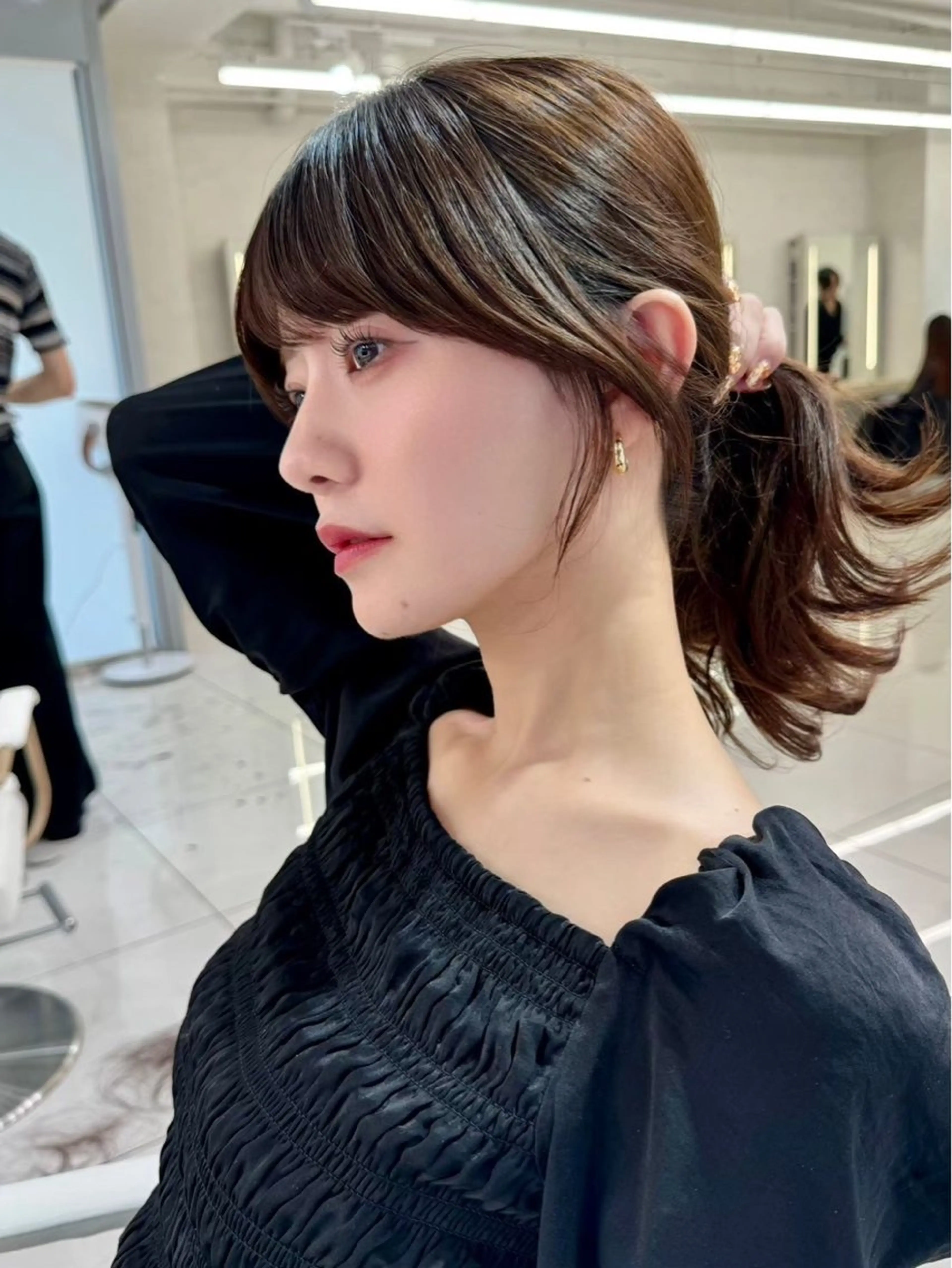 セミロング レイヤー×韓国 🇰🇷鈴木啓太のヘアスタイル