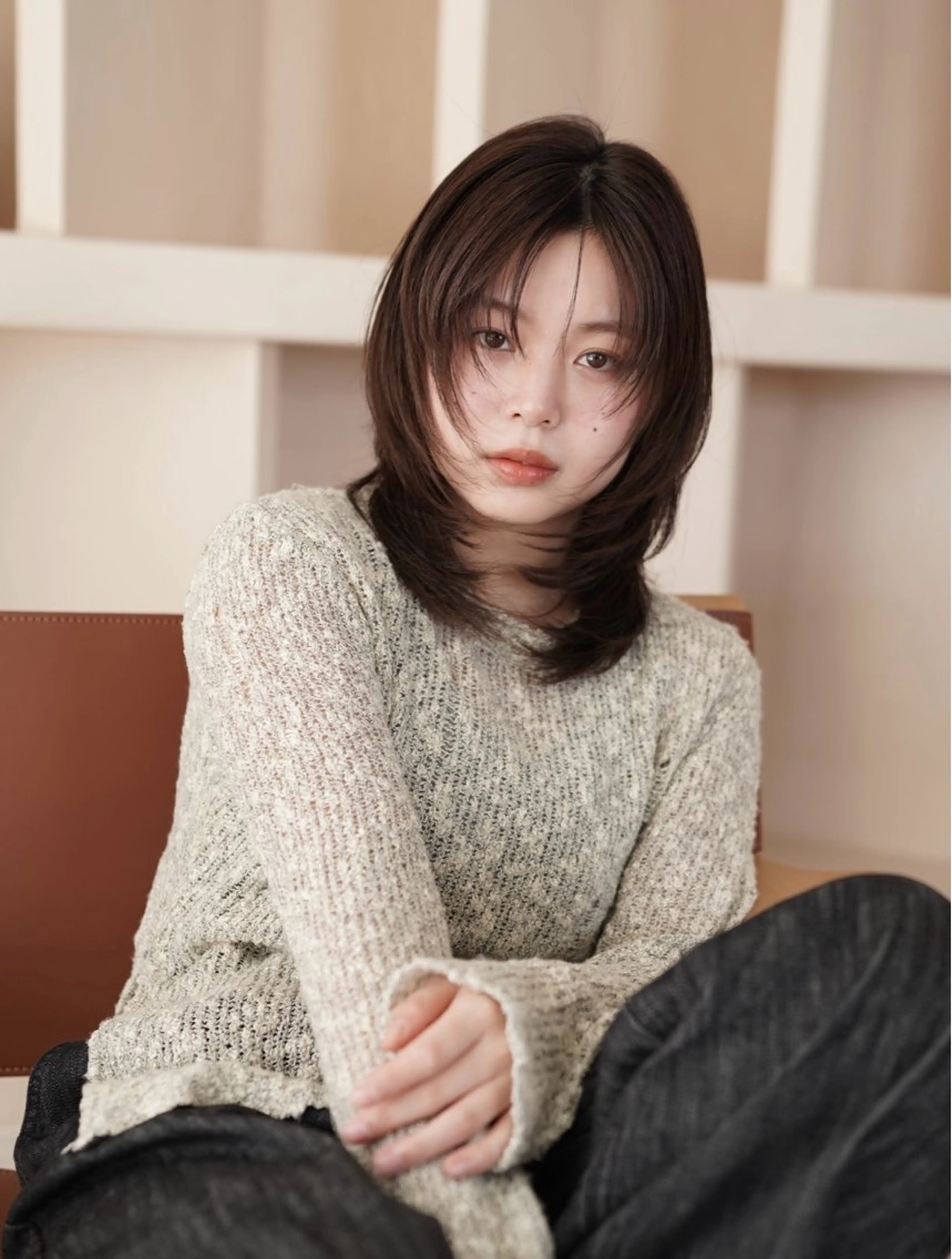 ミディアム カラー レイヤーカット カット ヘアカラー 透明感カラー/ レイヤーkotonoのヘアスタイル