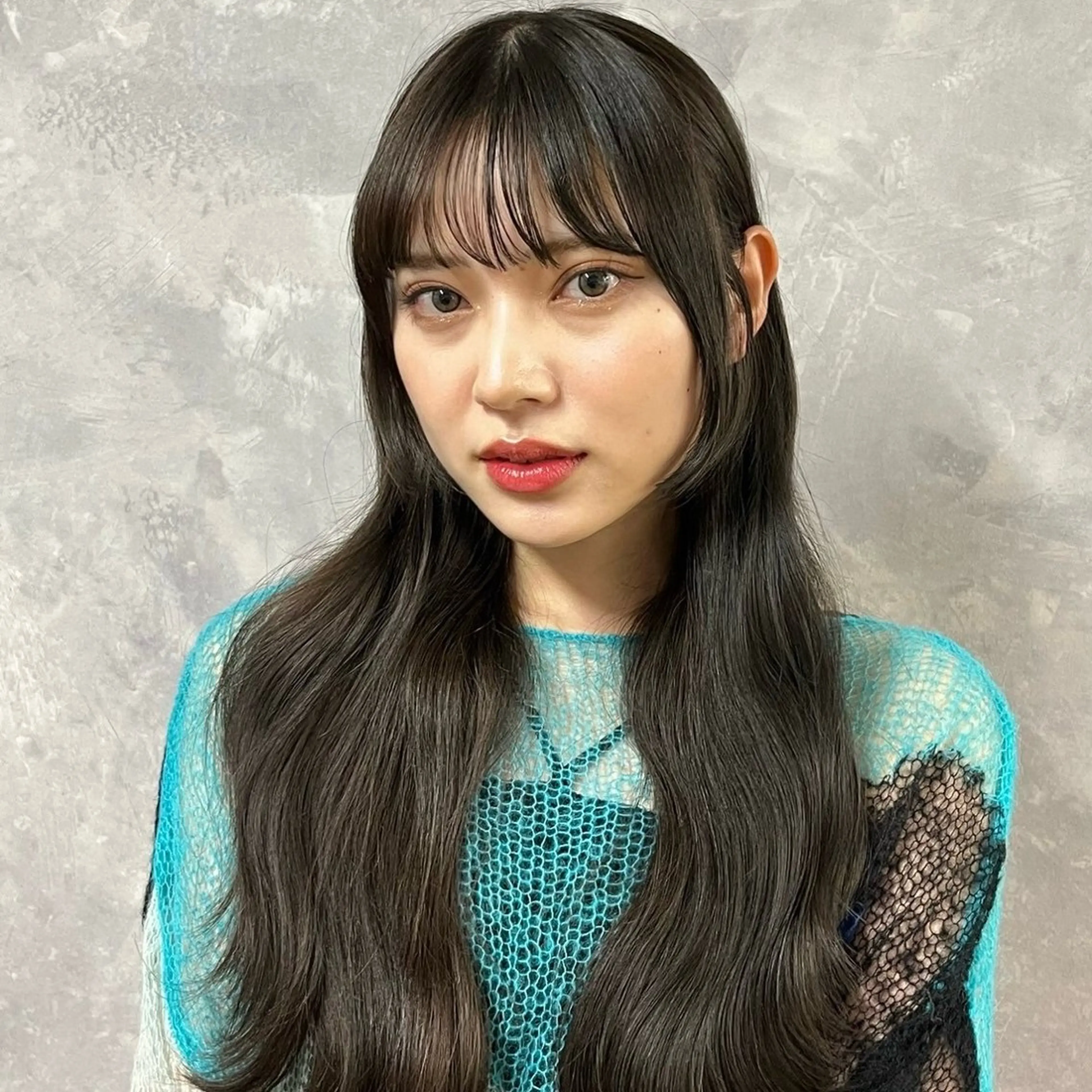 ロング カラー ヘアカラー トリートメント 透明感/ 艶ハイトーン/梨桜のヘアスタイル