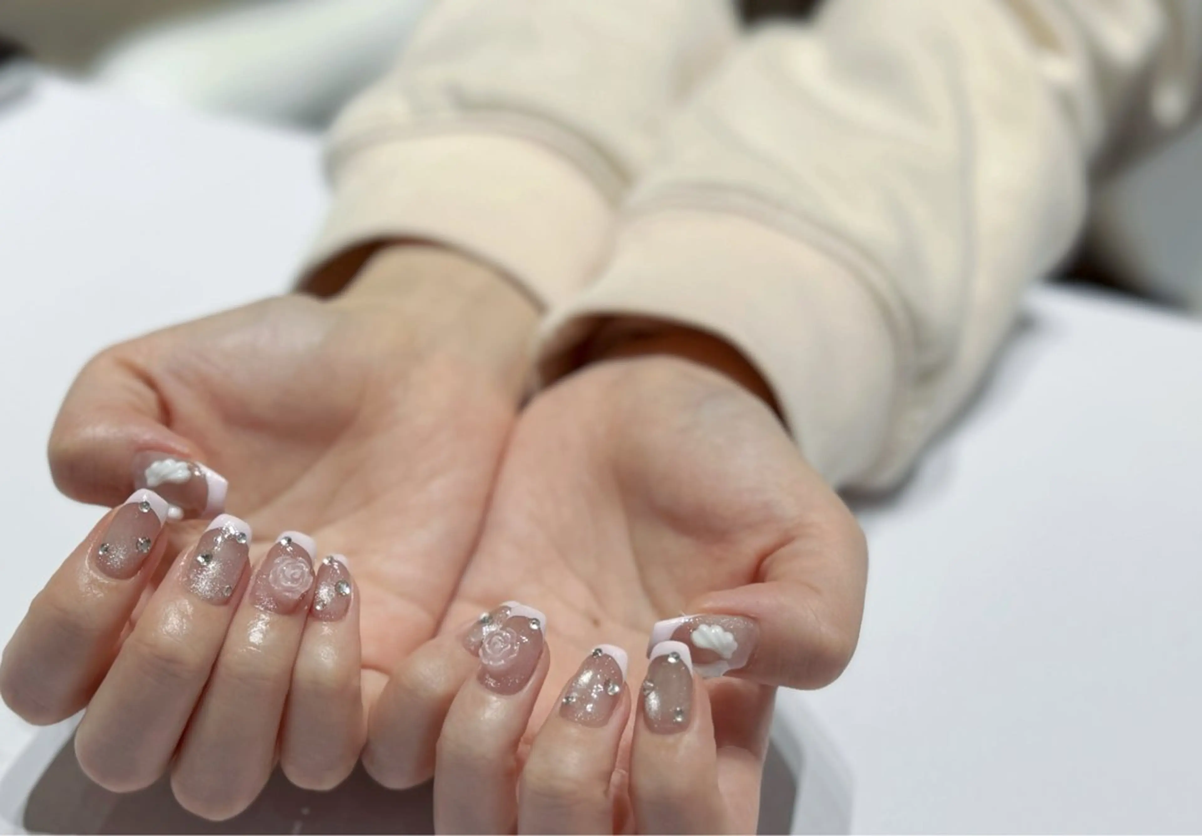 ネイル 持ち込み 清川 椿咲のネイルデザイン