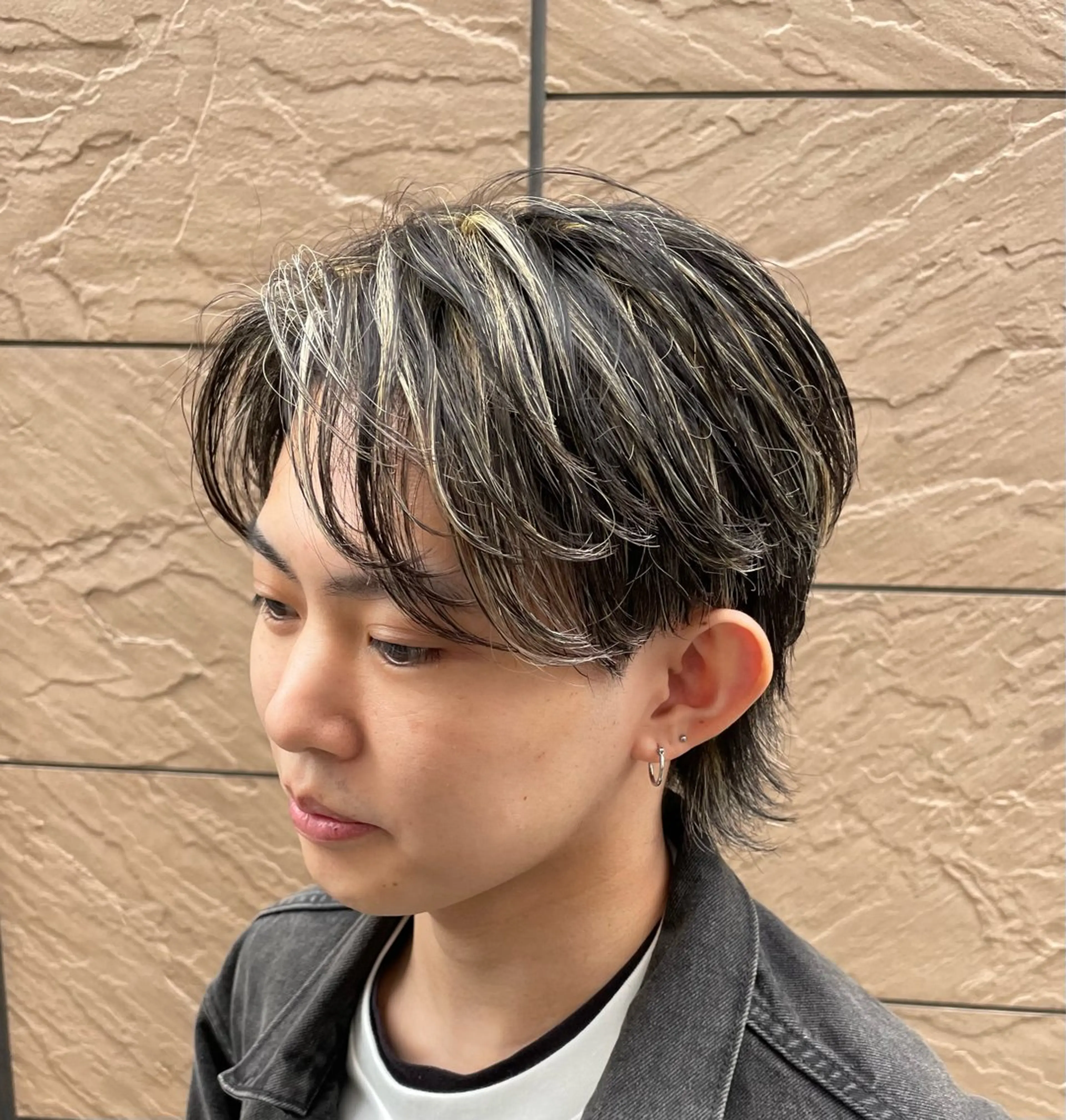 カラー メンズ センターパート メンズメッシュ メッシュ カット 立川/メンズ特化 阿見のヘアスタイル