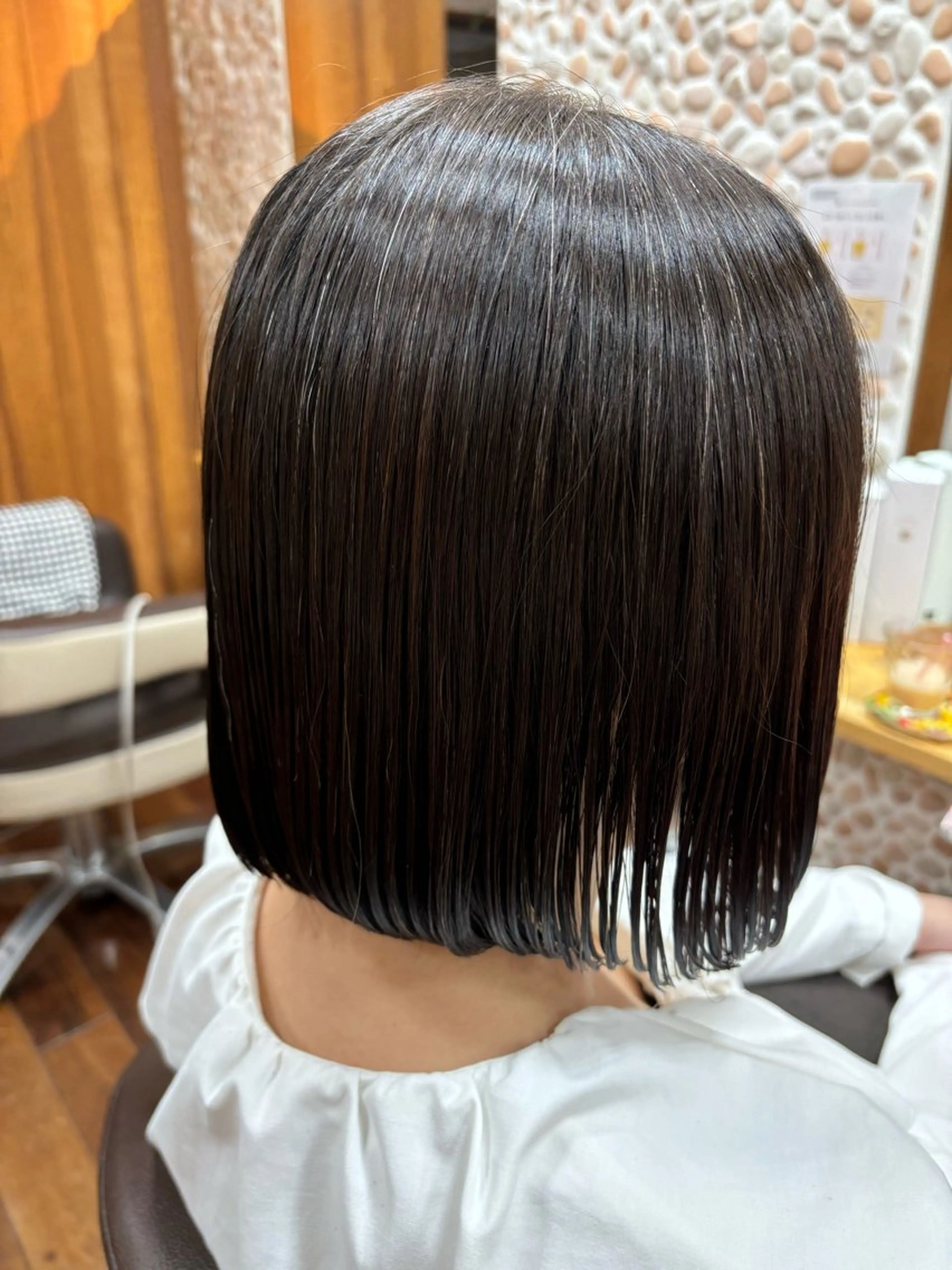 ショート ボブ 縮毛矯正 カット 縮毛矯正 トリートメント ボブスタイル/ えぐちりほのヘアスタイル