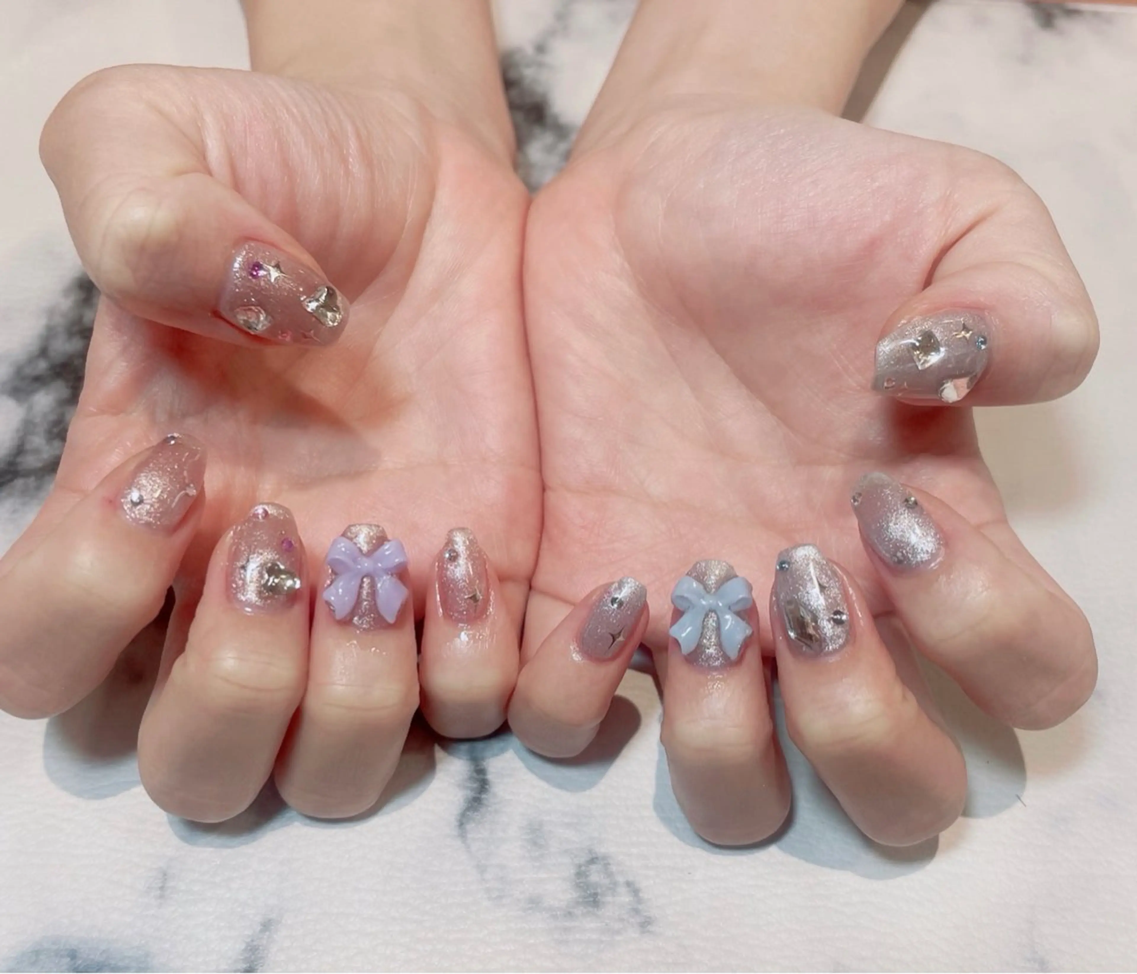 ネイル リボン ハンドネイル 奥田 加奈子のネイルデザイン