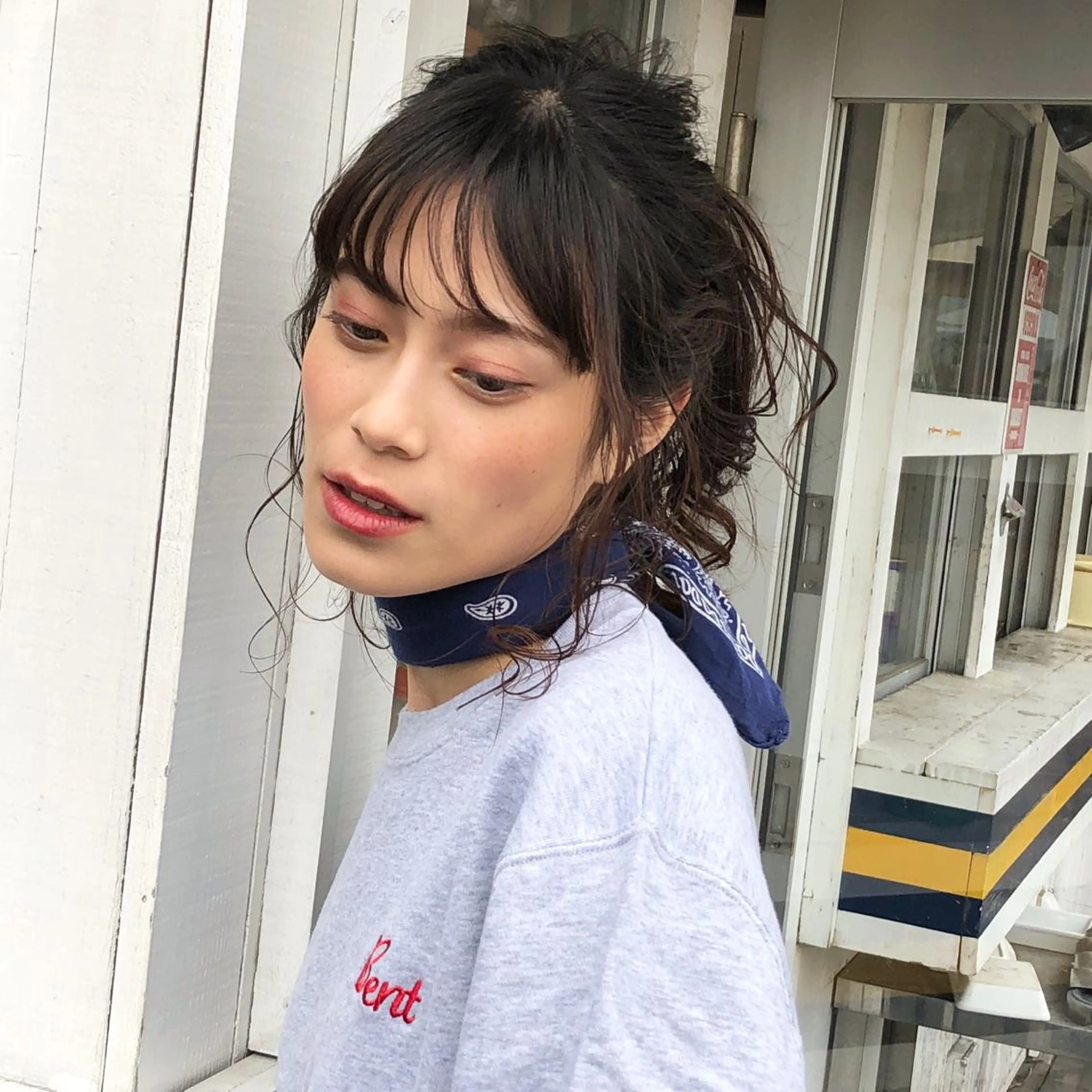 セミロング カラー パーマ ヘアアレンジ 簡単アレンジ enurk店 🍋 M I K U  *のその他イメージ