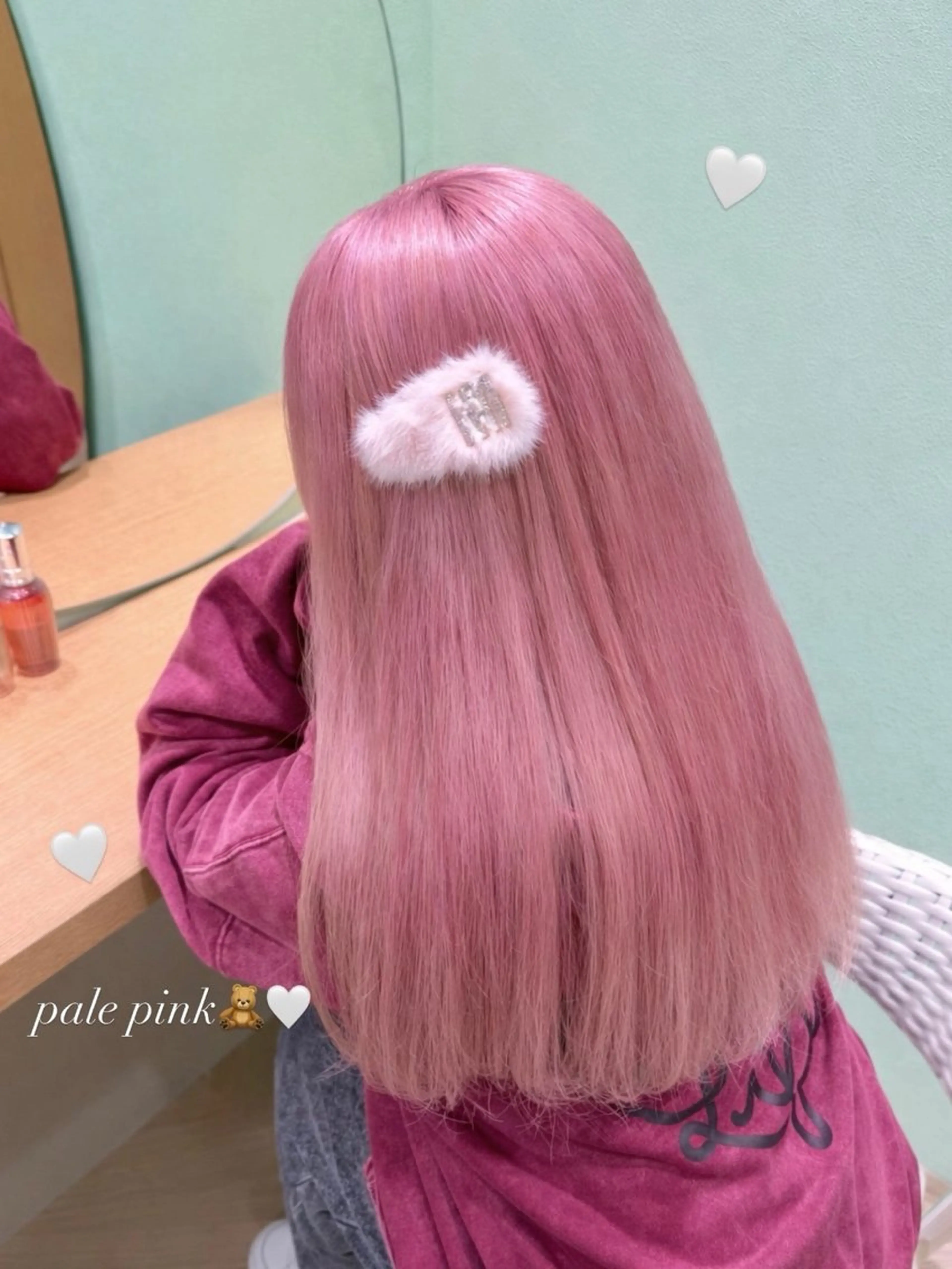 カラー ブリーチ ピンクカラー ヘアカラー エクステ🎀 暖色カラー🎀amiのヘアスタイル
