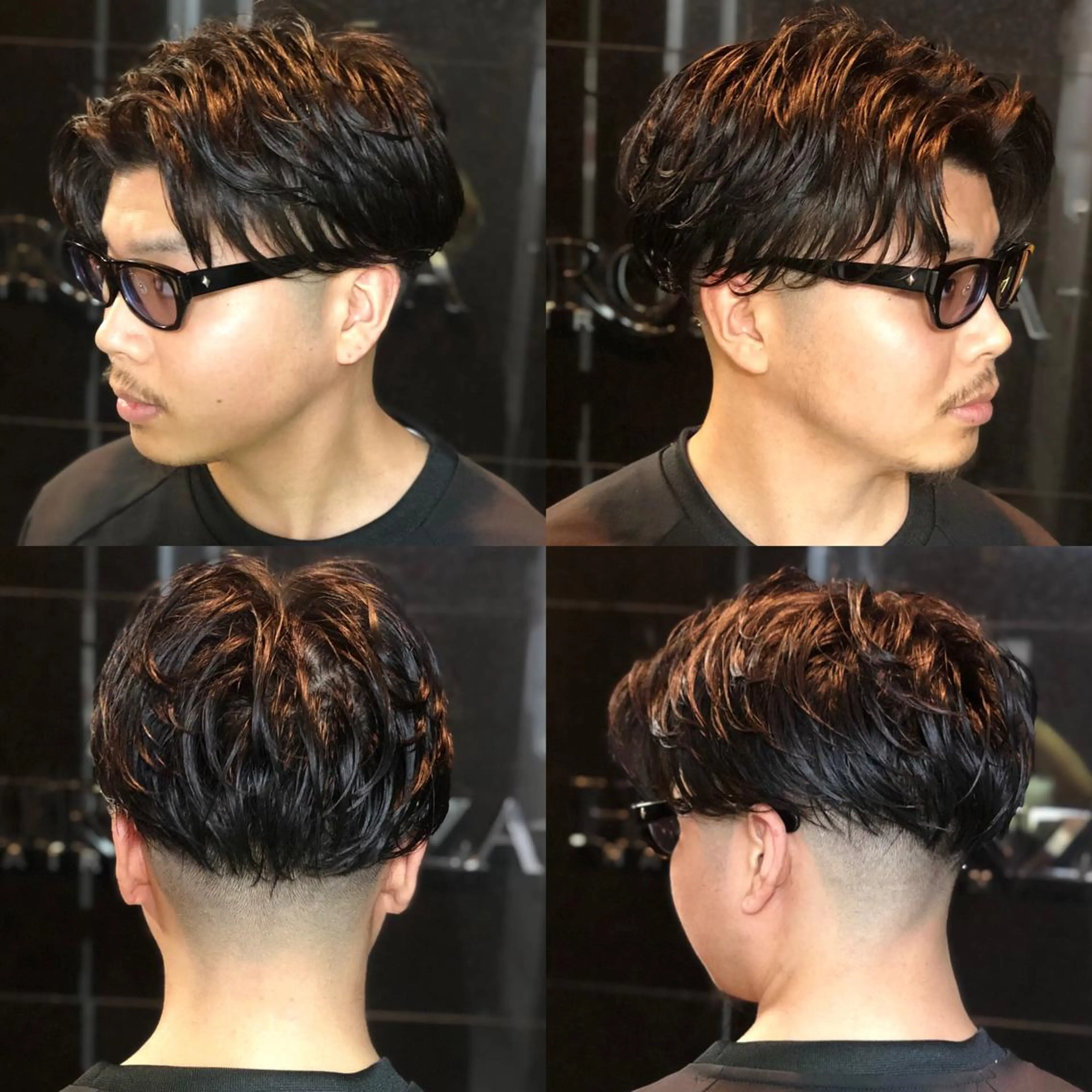 ミディアム パーマ ヘアアレンジ メンズ 萩原 勇樹のヘアスタイル