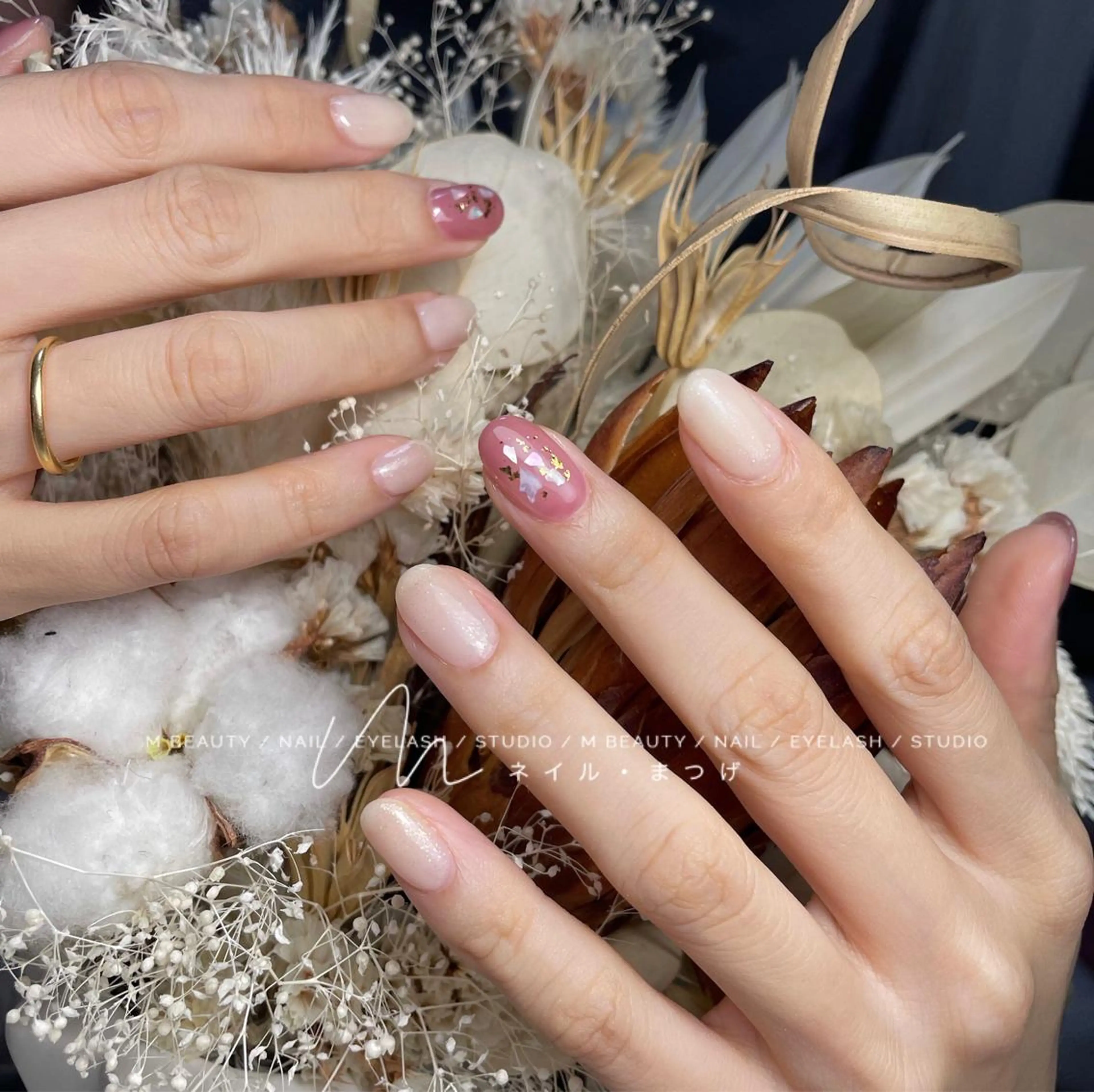 ネイル ハンドネイル M🌷nail 長さだし専門店のネイルデザイン