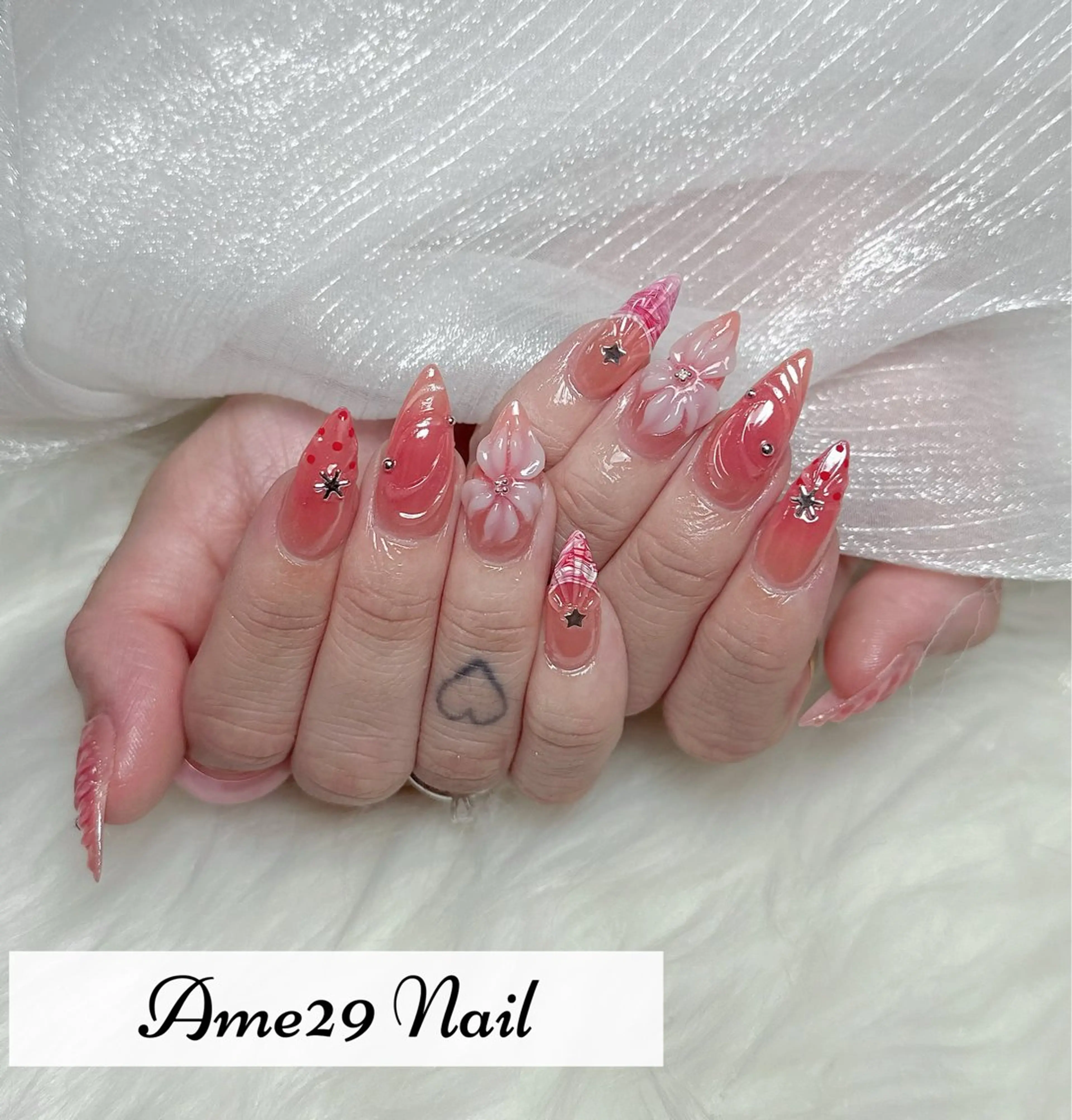 ネイル アートネイル スカルプネイル AME29 Nail ネイルサロンのネイルデザイン