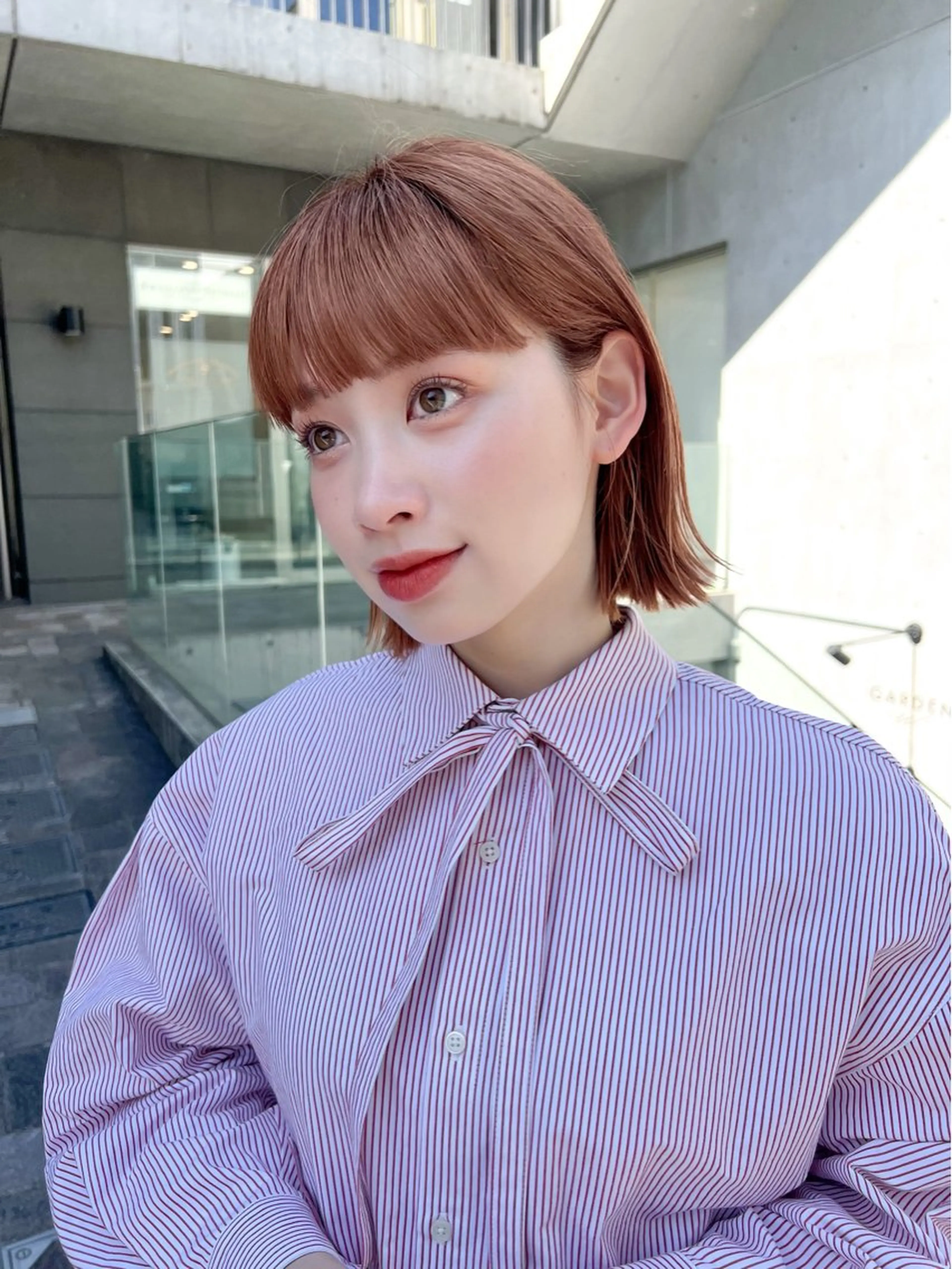 ショート カラー ボブ 🎧パーソナルケア/ 透明感カラー/ミユのヘアスタイル