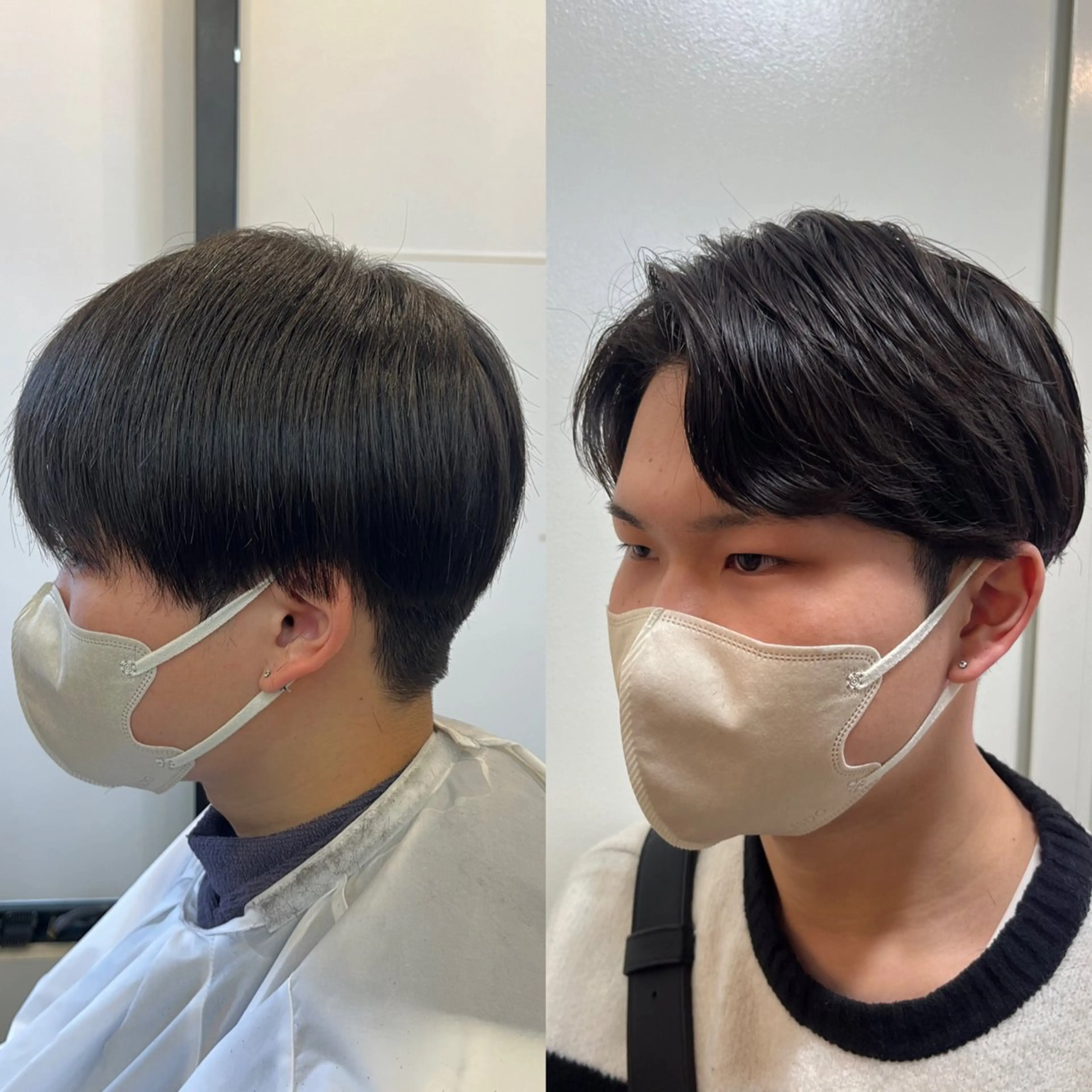 ショート パーマ メンズ メンズパーマ カット パーマ 韓国メンズヘア/ 毛流れヘア　須田龍世のヘアスタイル