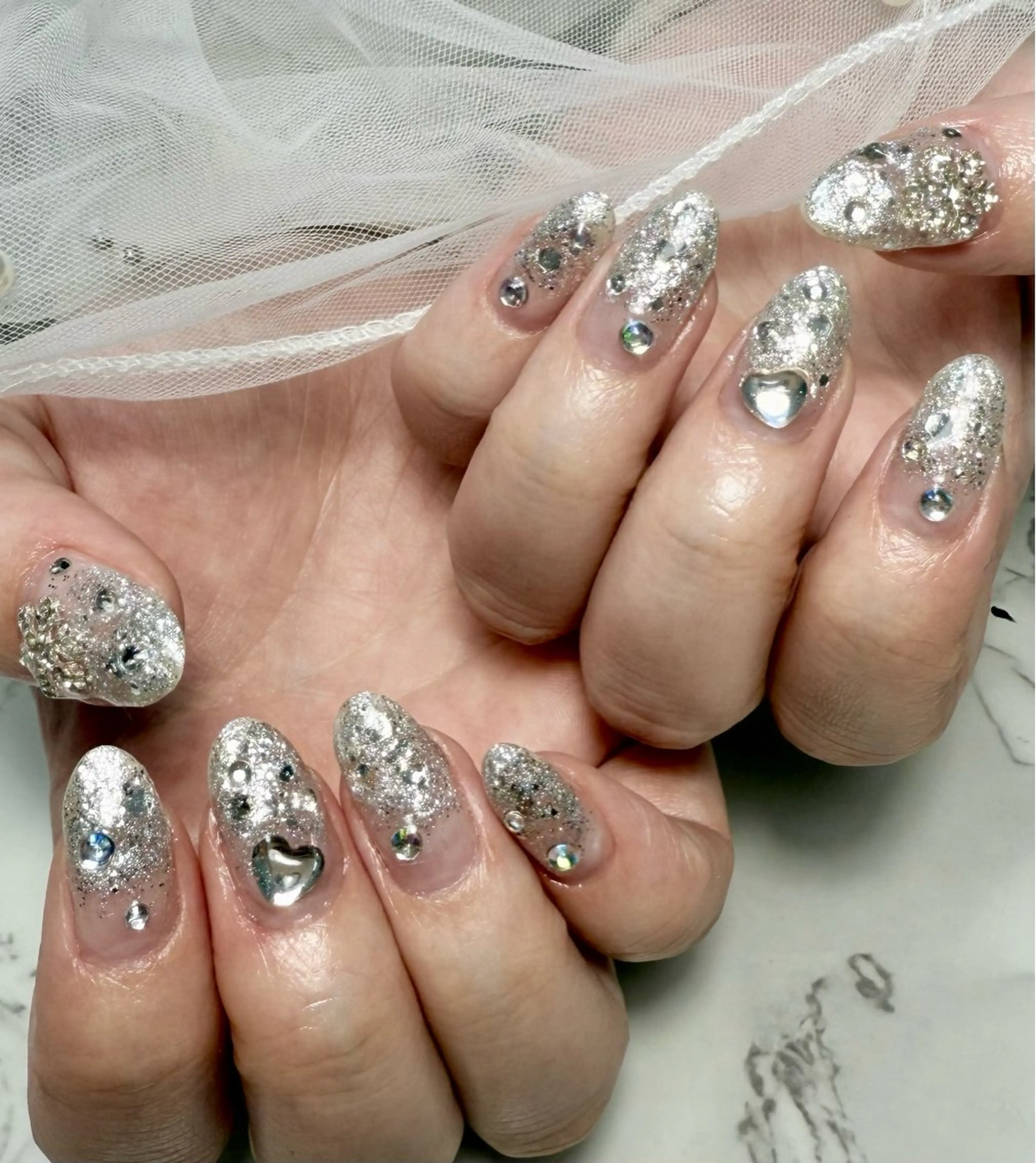 ネイル アートネイル チークネイル フラッシュネイル フラッシュマグ フレンチネイル M.N_ nailのネイルデザイン