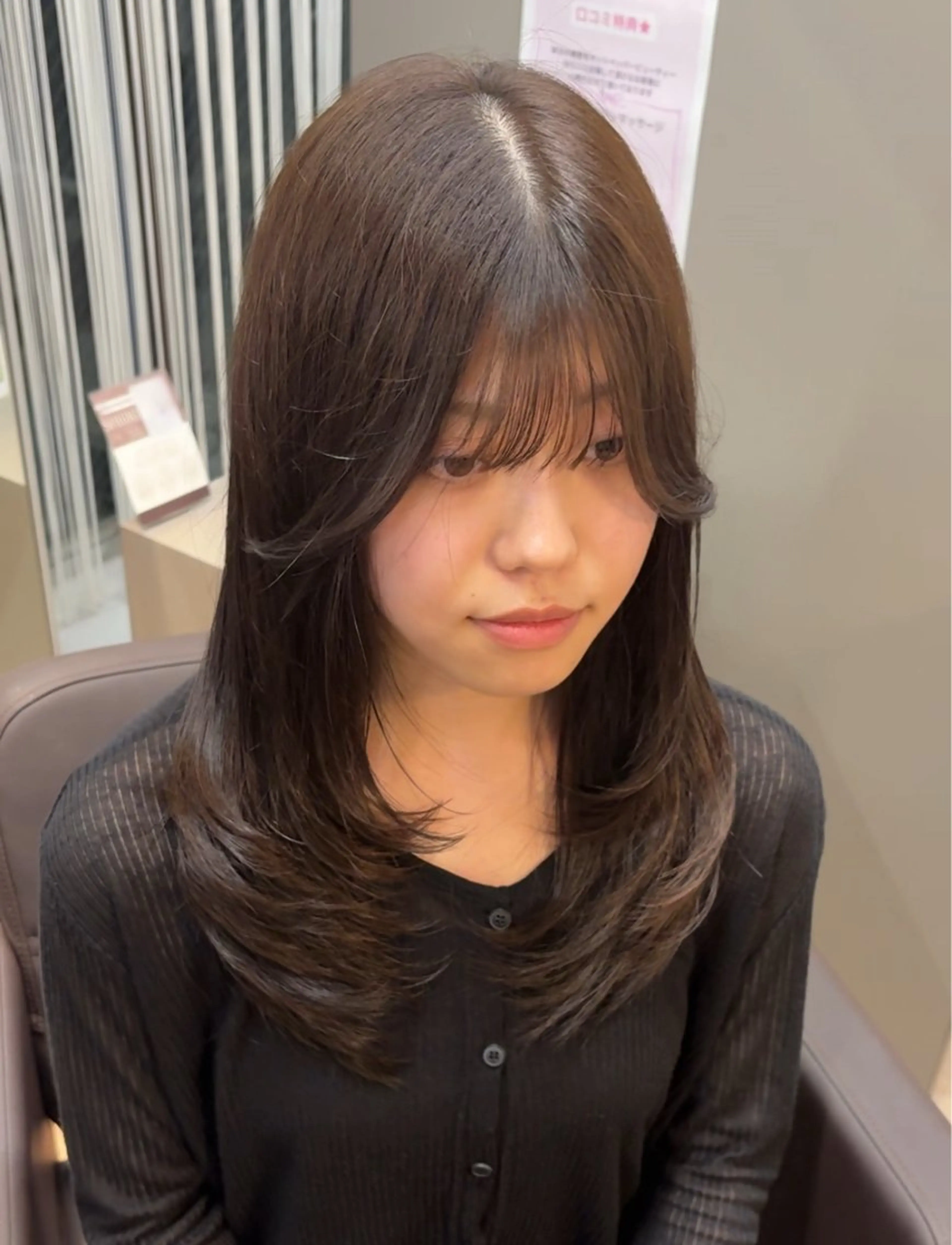 セミロング カット ヘアカラー よしえ /心斎橋美容室のヘアスタイル