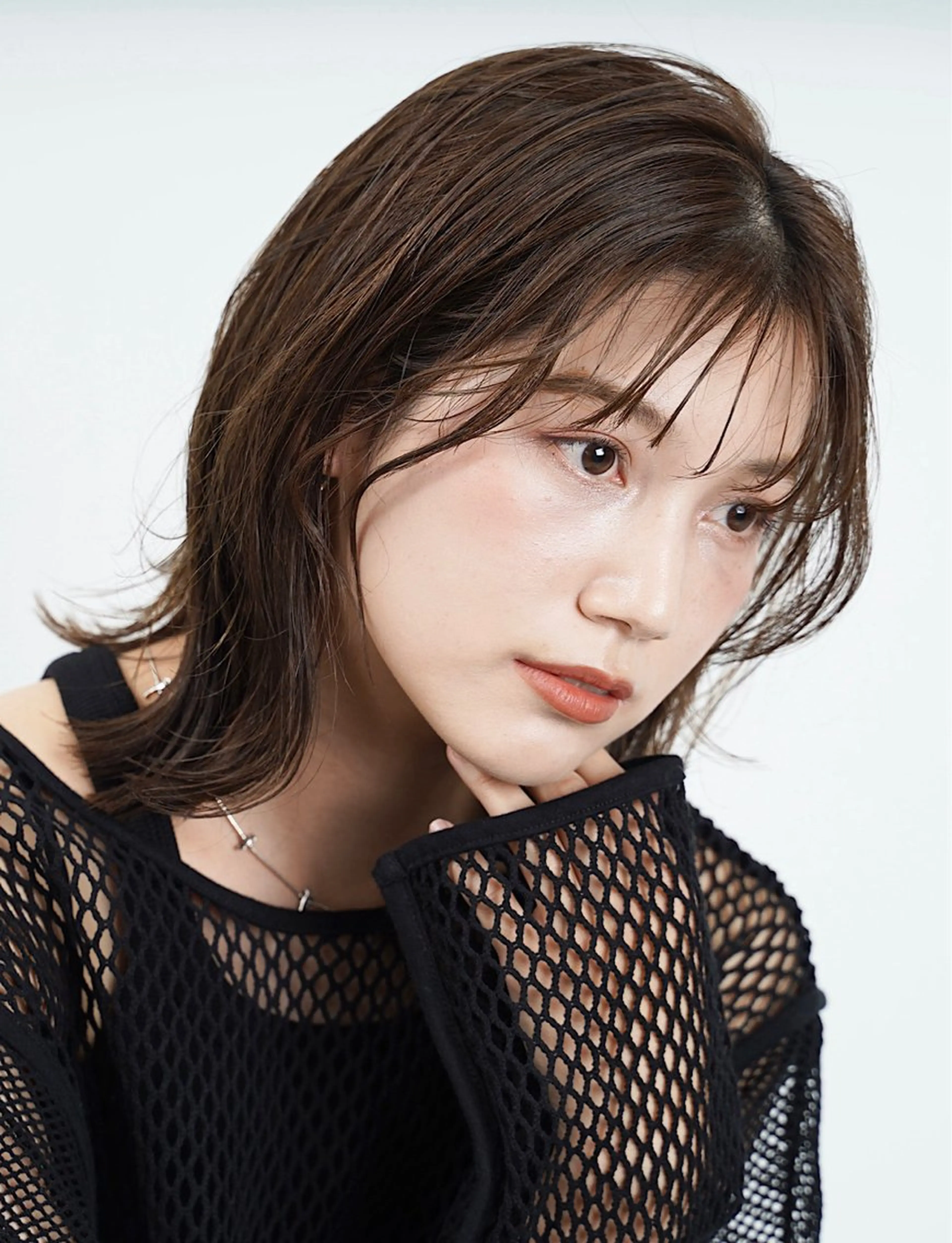 ミディアム hoNua. 栄/透明感カラーのヘアスタイル