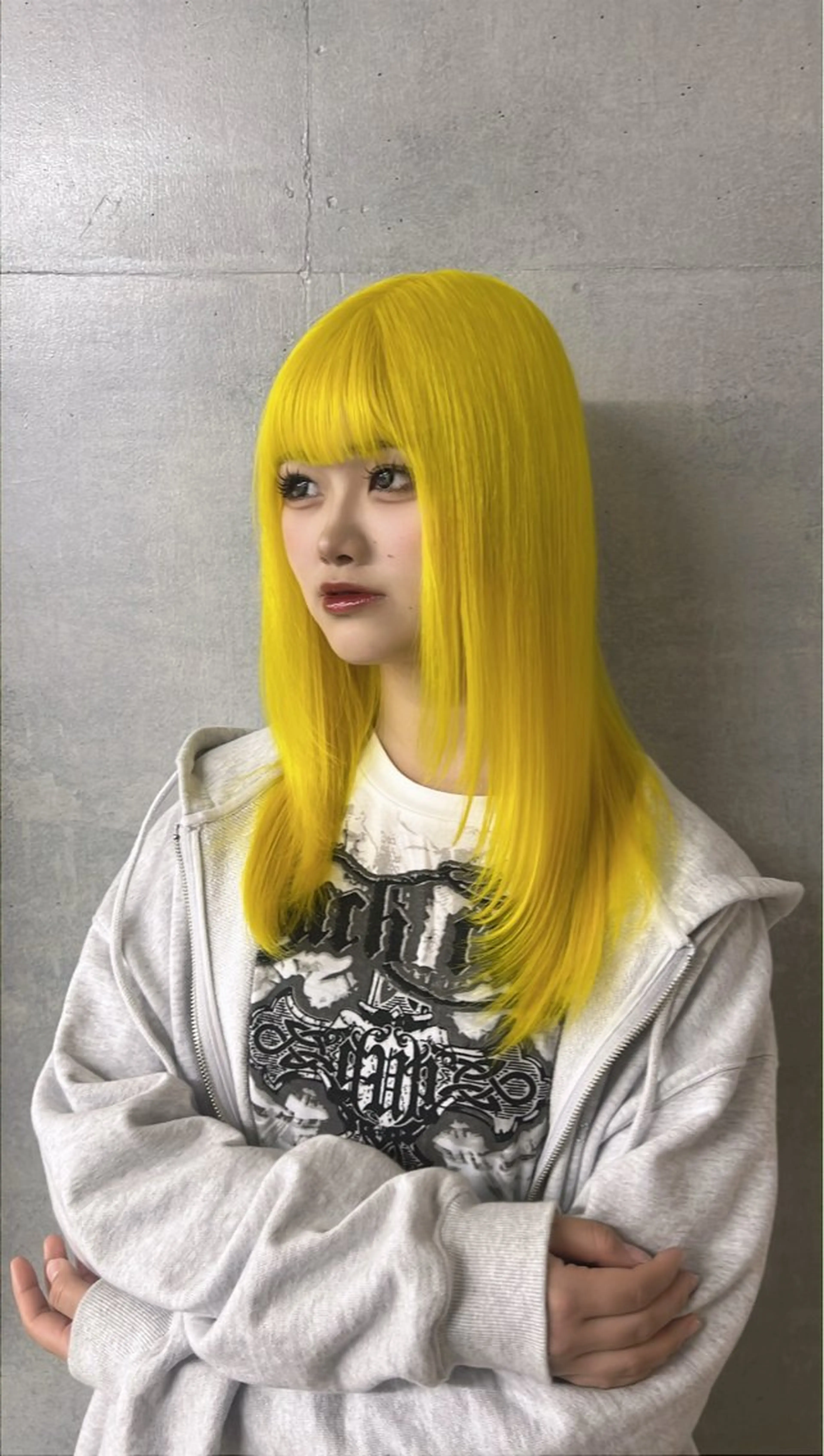 ロング カラー ブリーチ イエローカラー ハイトーン専門美容師 kimutaのヘアスタイル