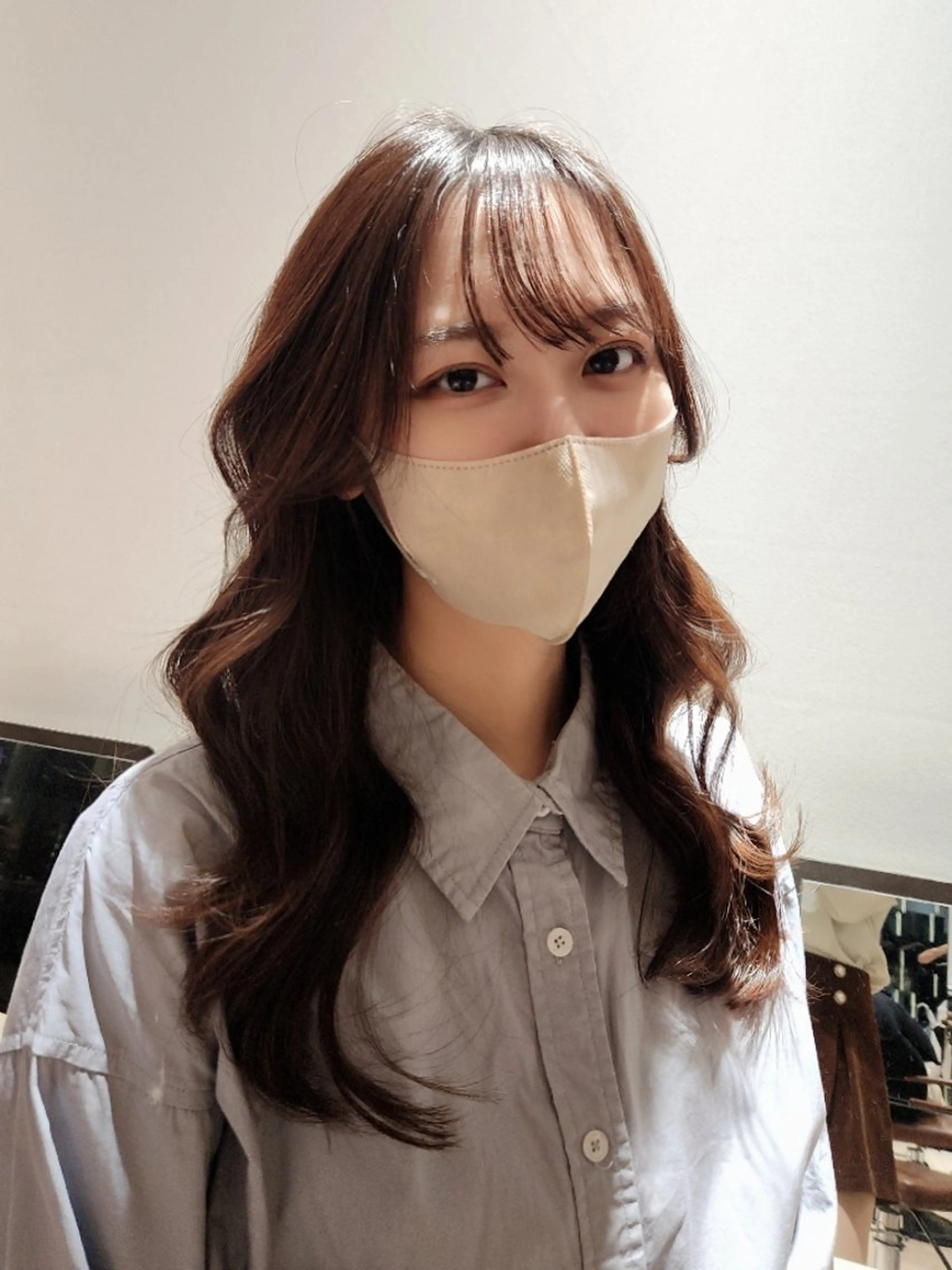 セミロング カラー Nanako。/韓国 ハッシュカットのヘアスタイル