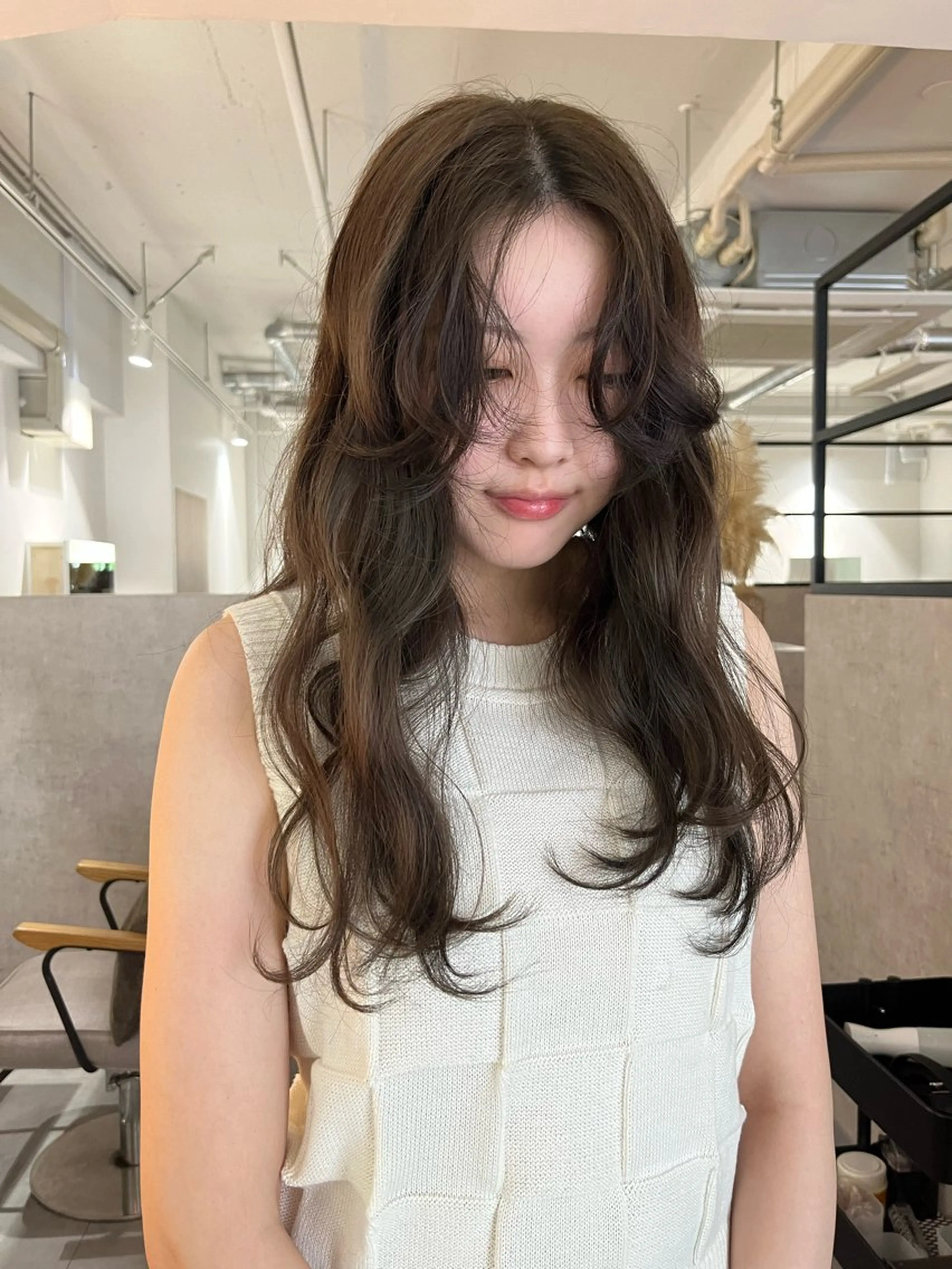 ロング カラー 渡邊 ひかるのヘアスタイル