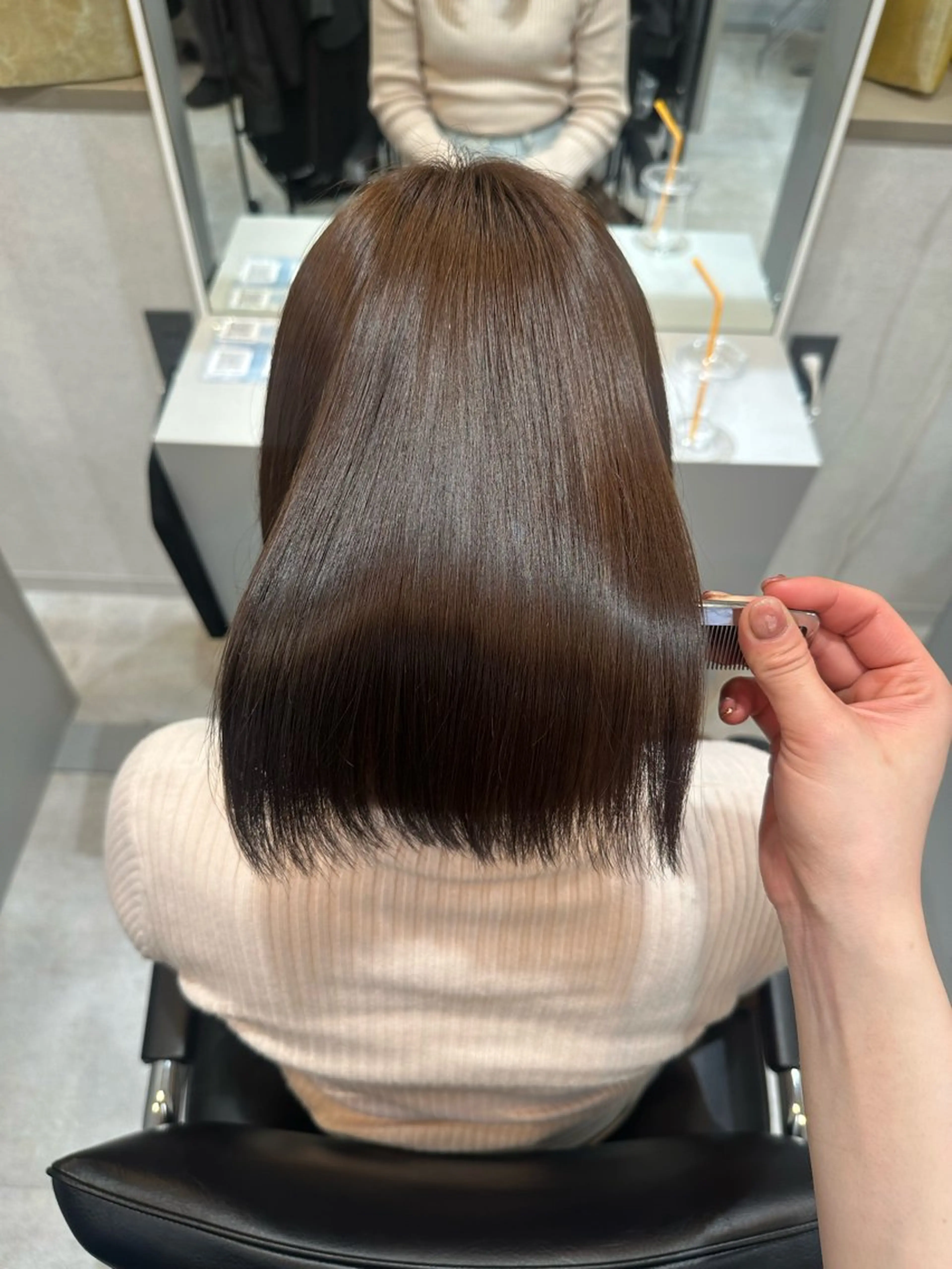 ショート ボブ レイヤー×顔周り/ 髪質改善/川上京香のヘアスタイル