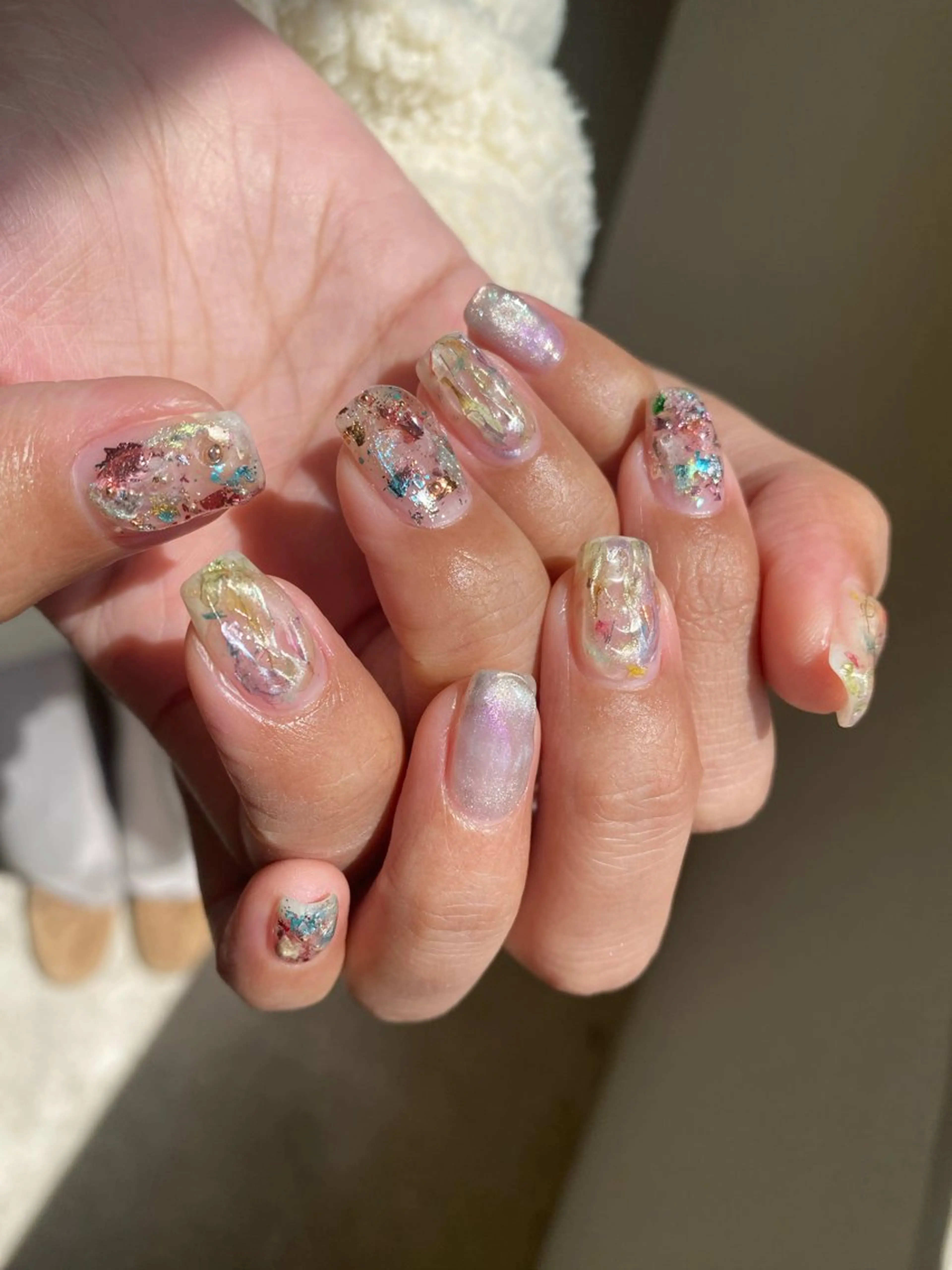 ネイル ジェルネイル マグネットネイル 持ち込み ニュアンスネイル ワンカラーネイル ハンドネイル 草加ニュアンスネイル 🌚hersのネイルデザイン