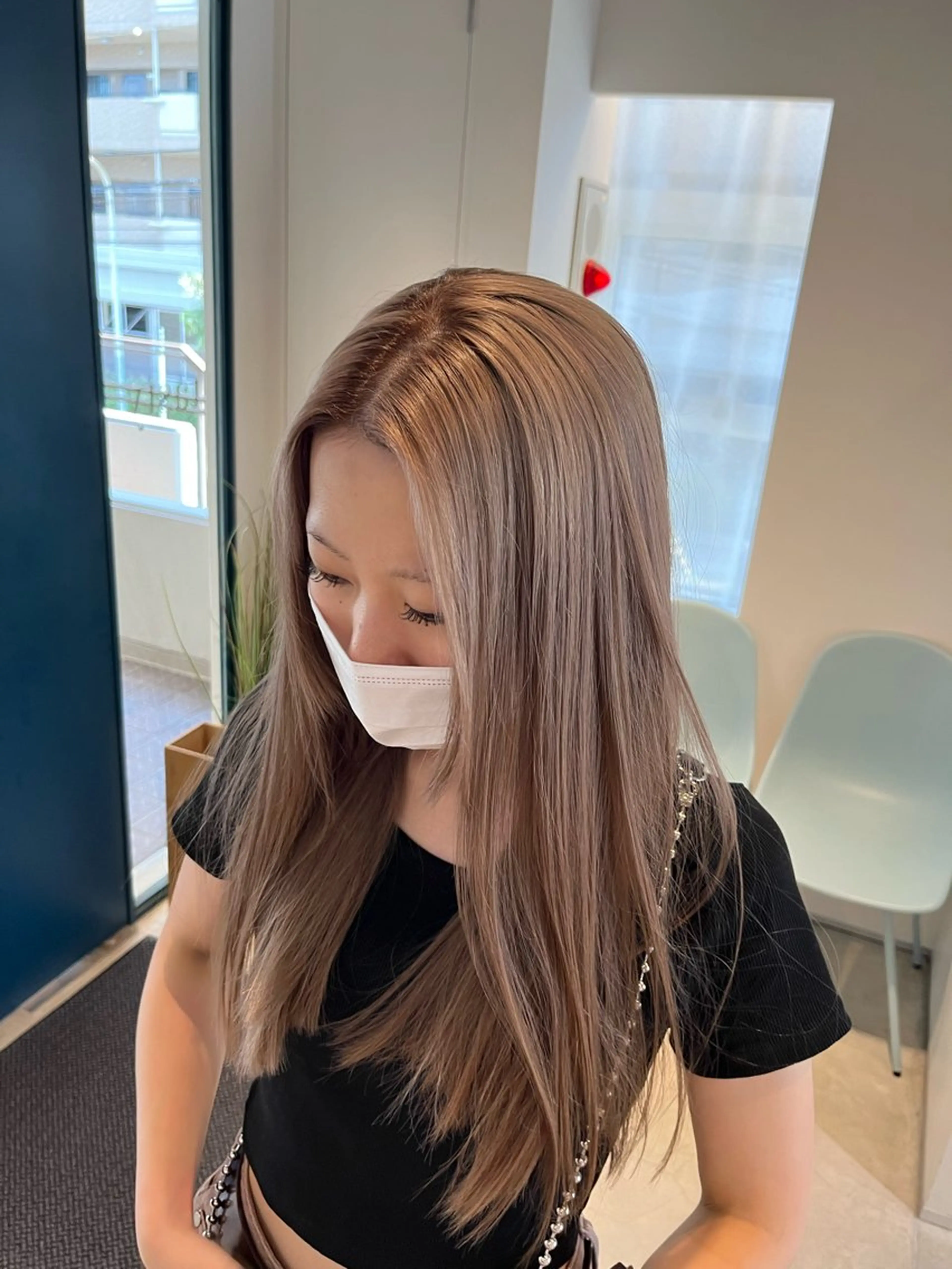 ロング カラー ヘアカラー トリートメント 艶髪ブリーチ/レイヤ ー/竹本幸希のヘアスタイル