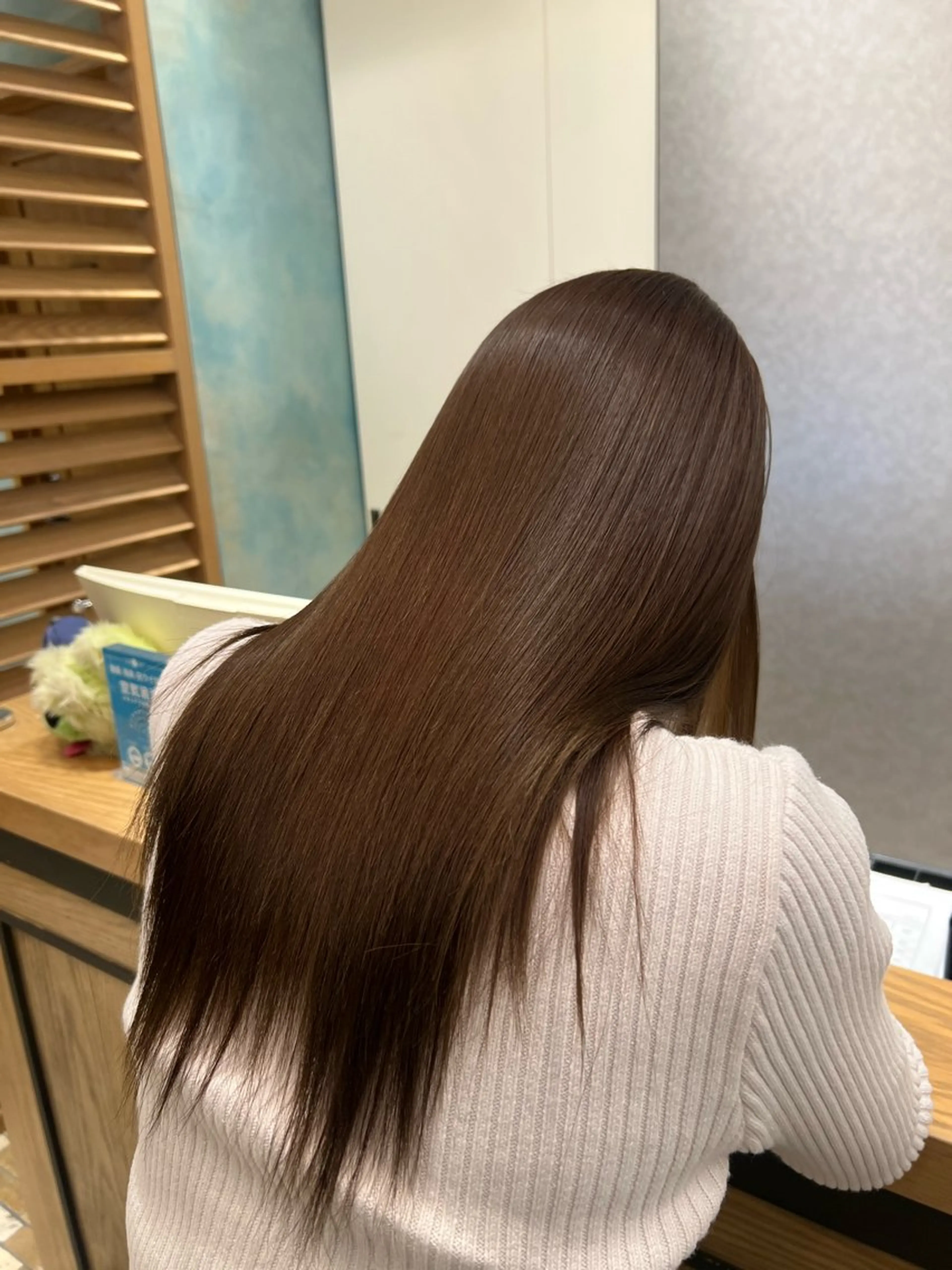 ロング カラー パーマ 酸性ストレート ストレートパーマ カット ヘアカラー 縮毛矯正 🫧Ai/ ロロネー森ノ宮💖のヘアスタイル