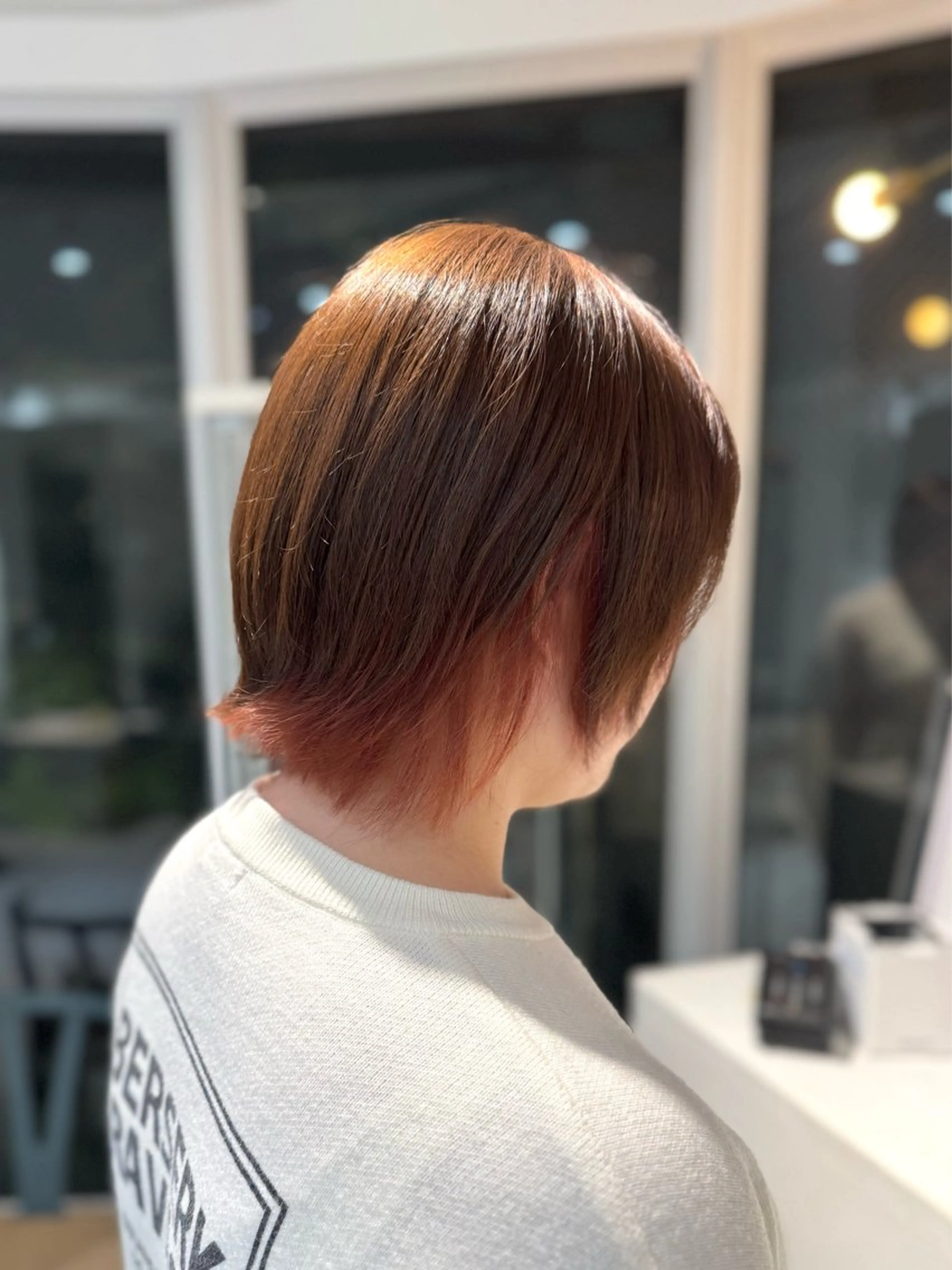 ショート カラー ブリーチ ブラウンカラー インナーカラー レッドカラー ヘアカラー LIANCA_ Hotaruのヘアスタイル