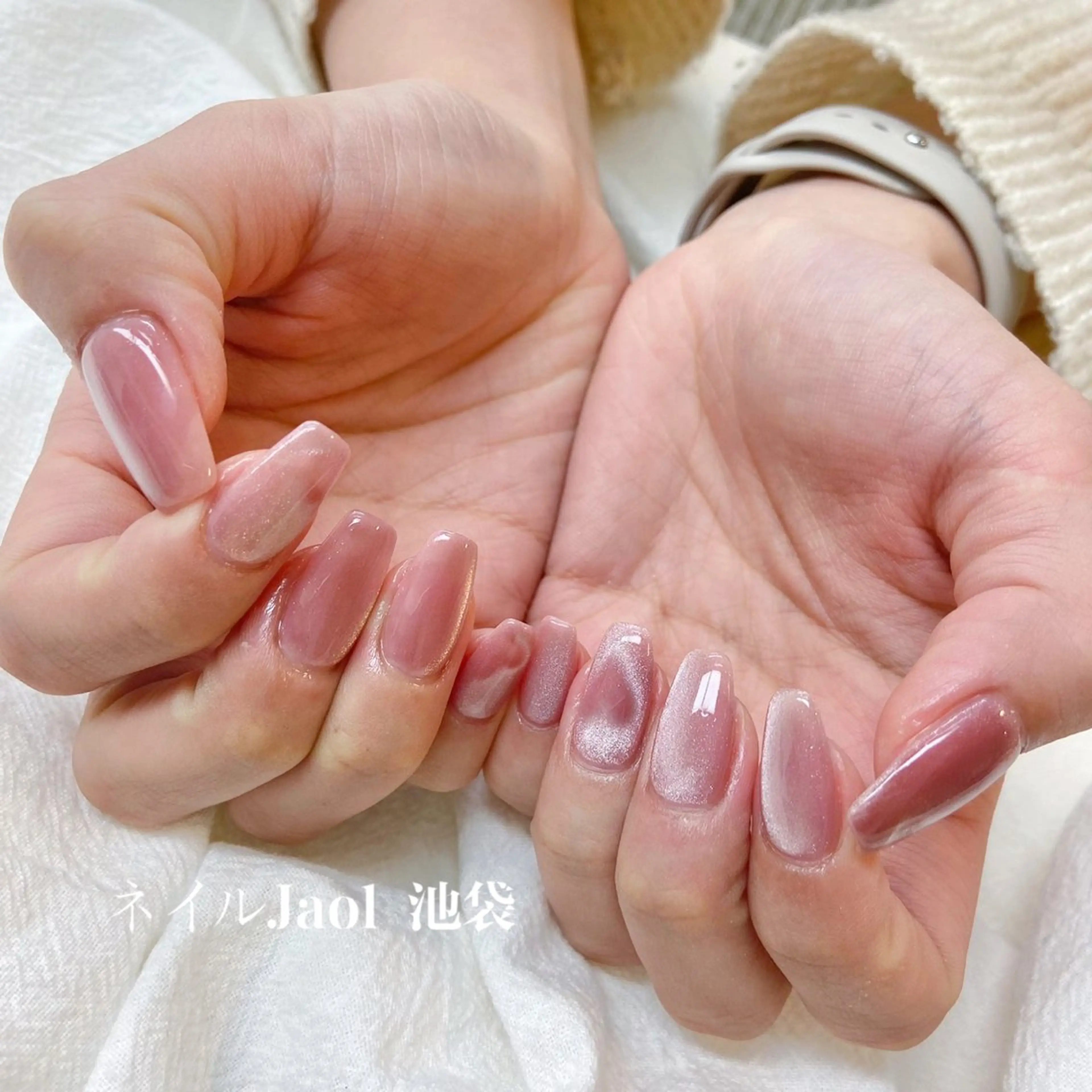 セミロング ハンドネイル ネイルJaol 池袋のネイルデザイン