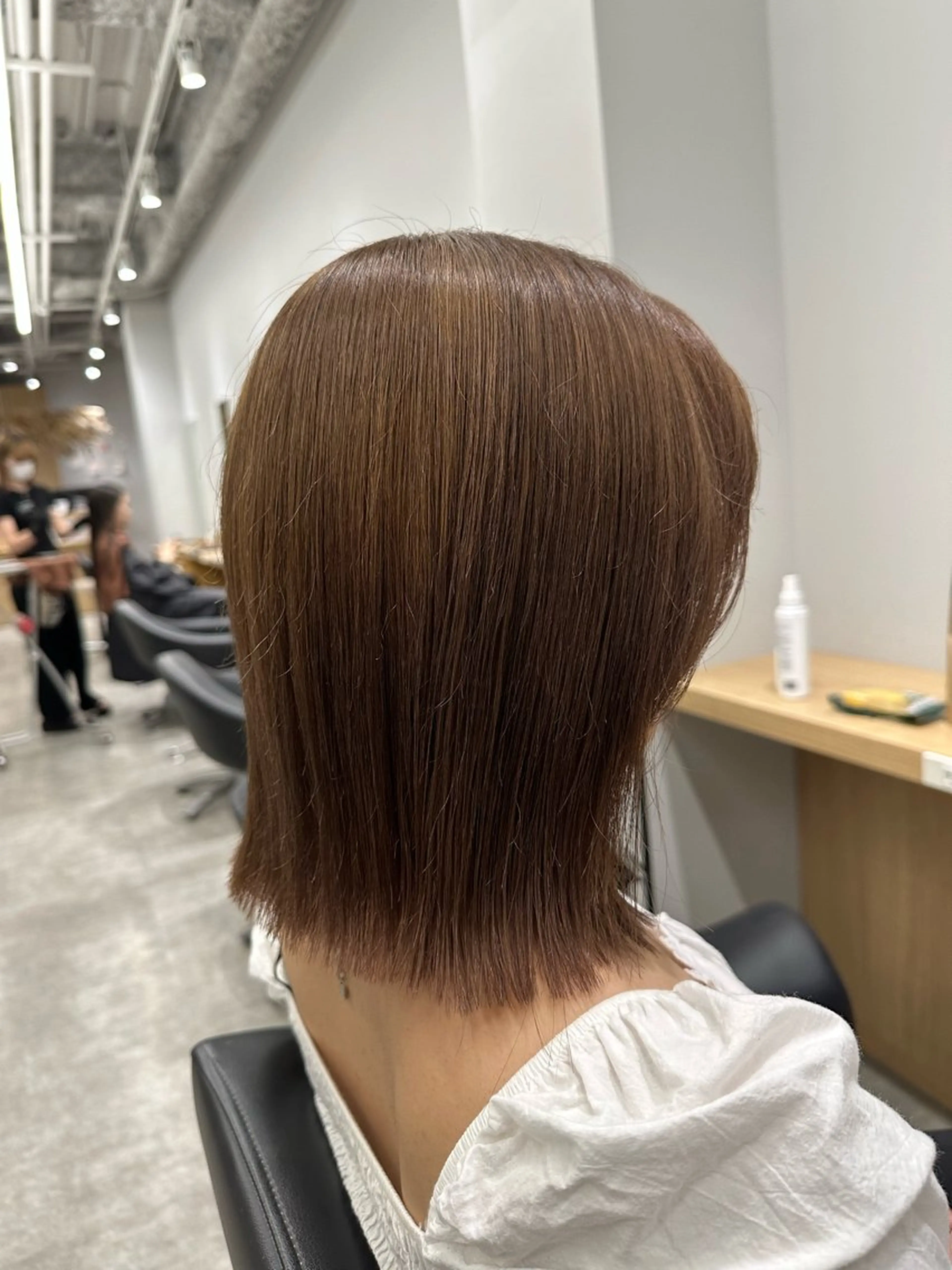 ミディアム ボブ 外ハネヘア カット 巻ける髪質改善🫧ハ イライト/永田汰伊智のヘアスタイル
