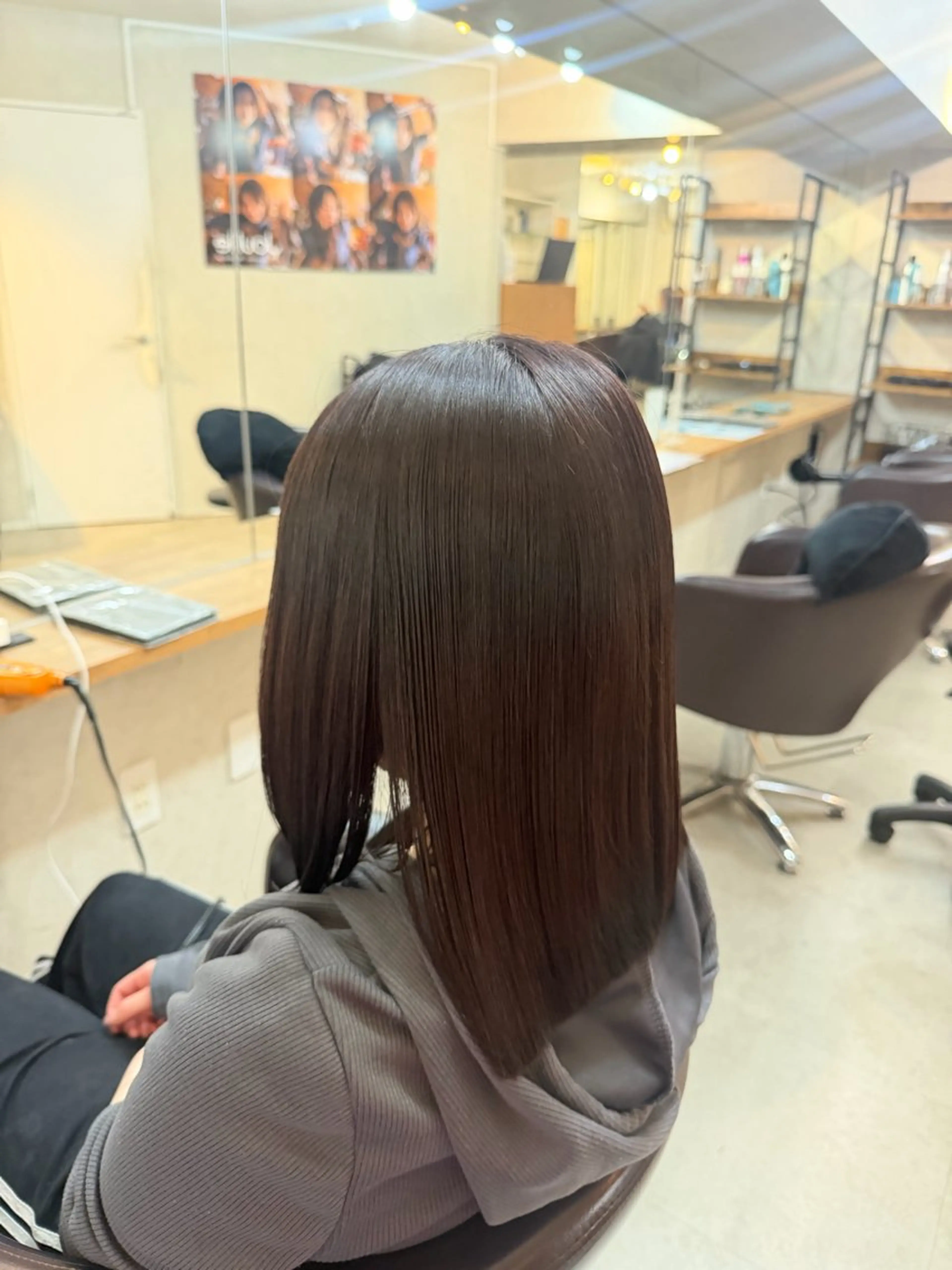 ミディアム カラー カット ヘアカラー トリートメント 🎀Maho🎀ボブ × 髪質改善のヘアスタイル