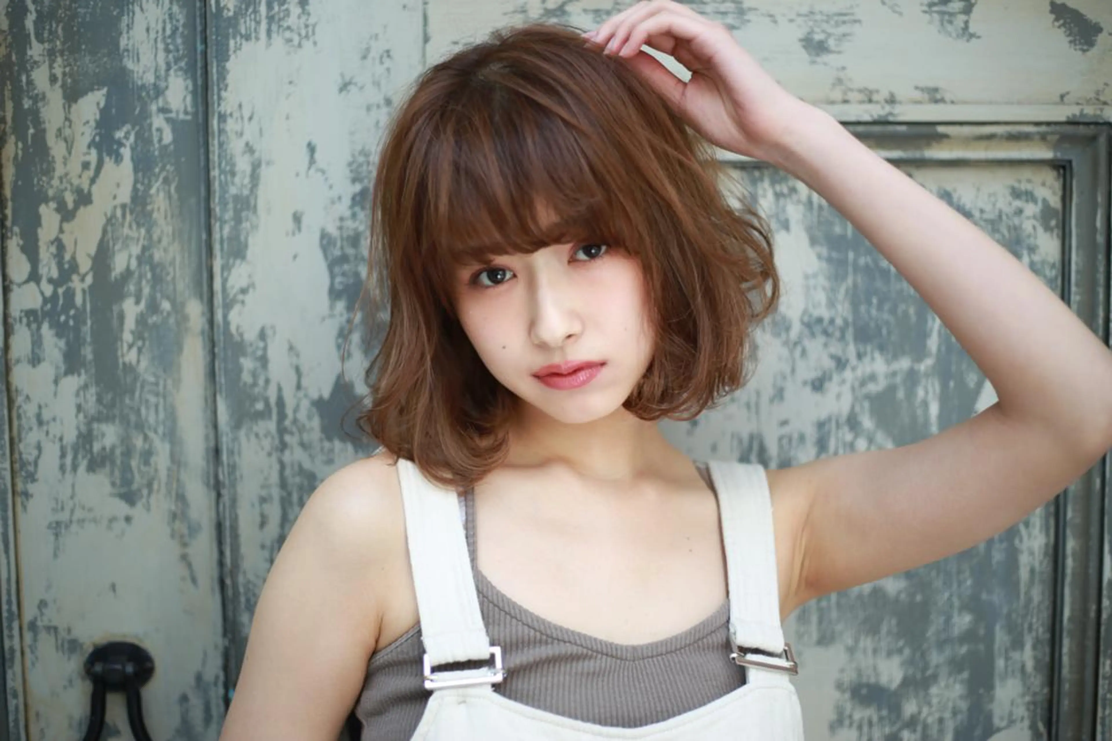 ミディアム ミディアムパーマ ボブ アンブレラカラー💫 フェイスフレーミングのヘアスタイル