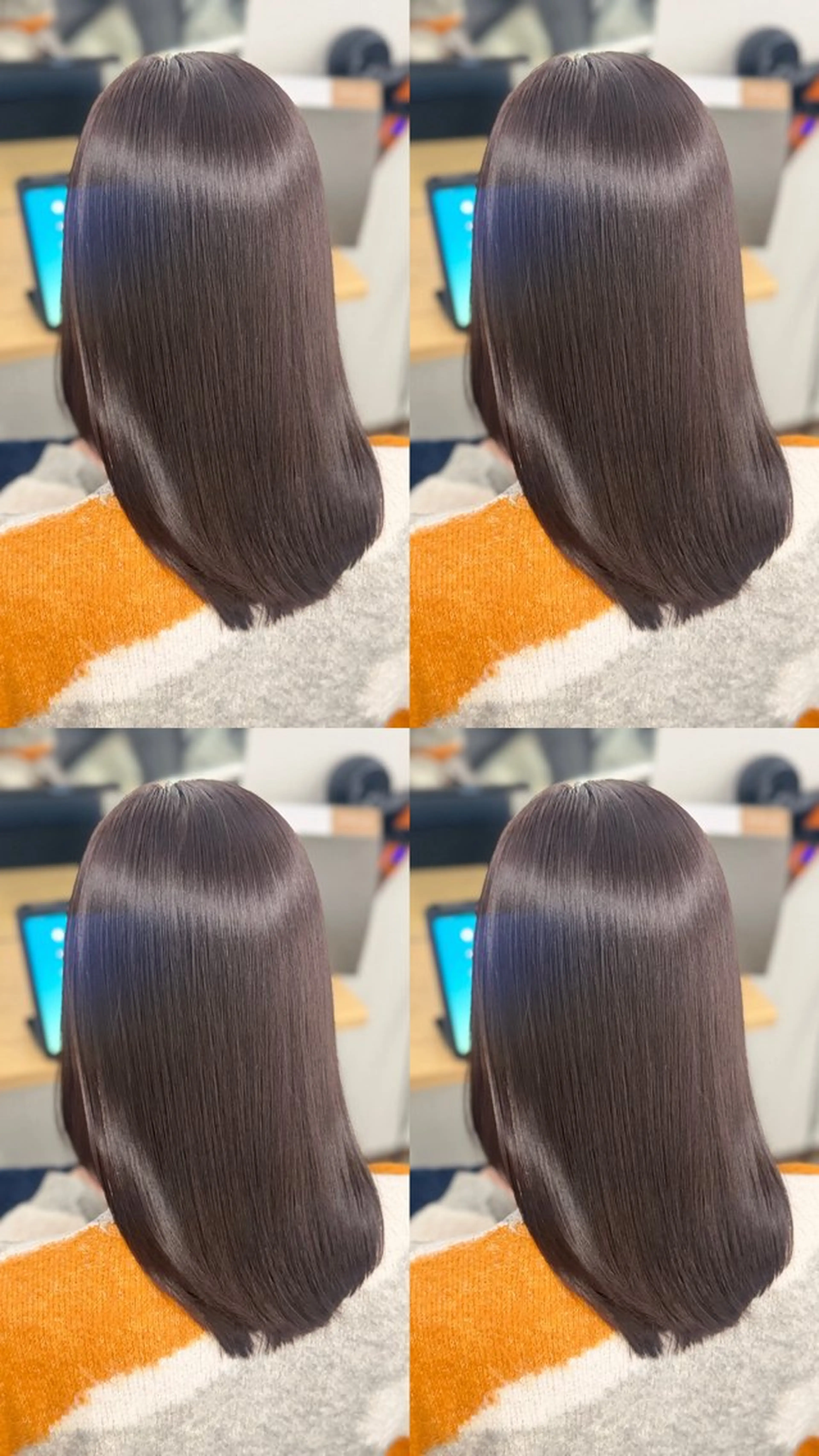 ミディアム ヘアカラー 髪質改善🪽 森川☜⁠ ☜⁠ のヘアスタイル