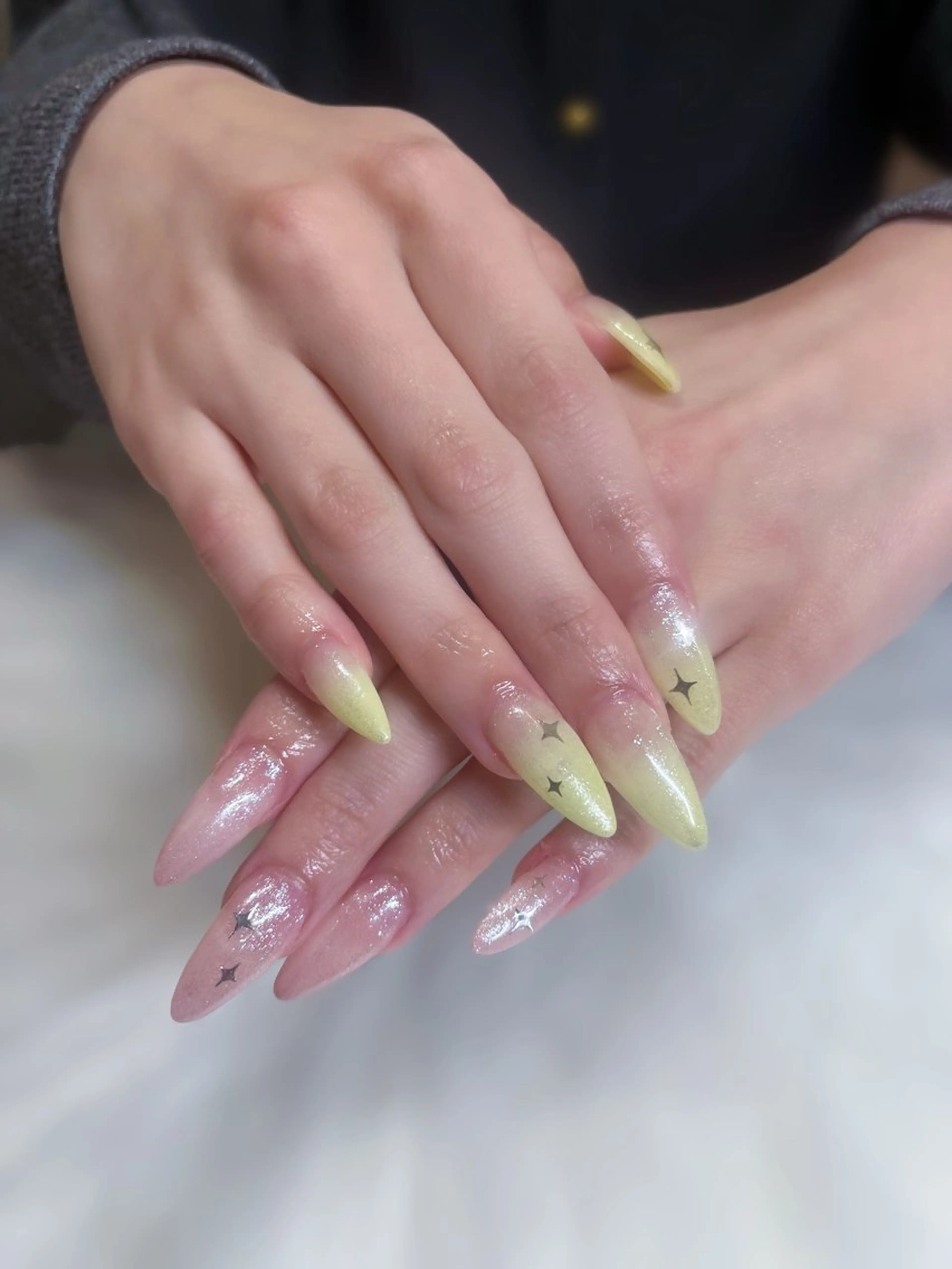 ネイル 韓国長ネイル 長さだし rinory仙台駅西口2号店所属・rinory西口 2号店 /Fukaのネイルデザイン