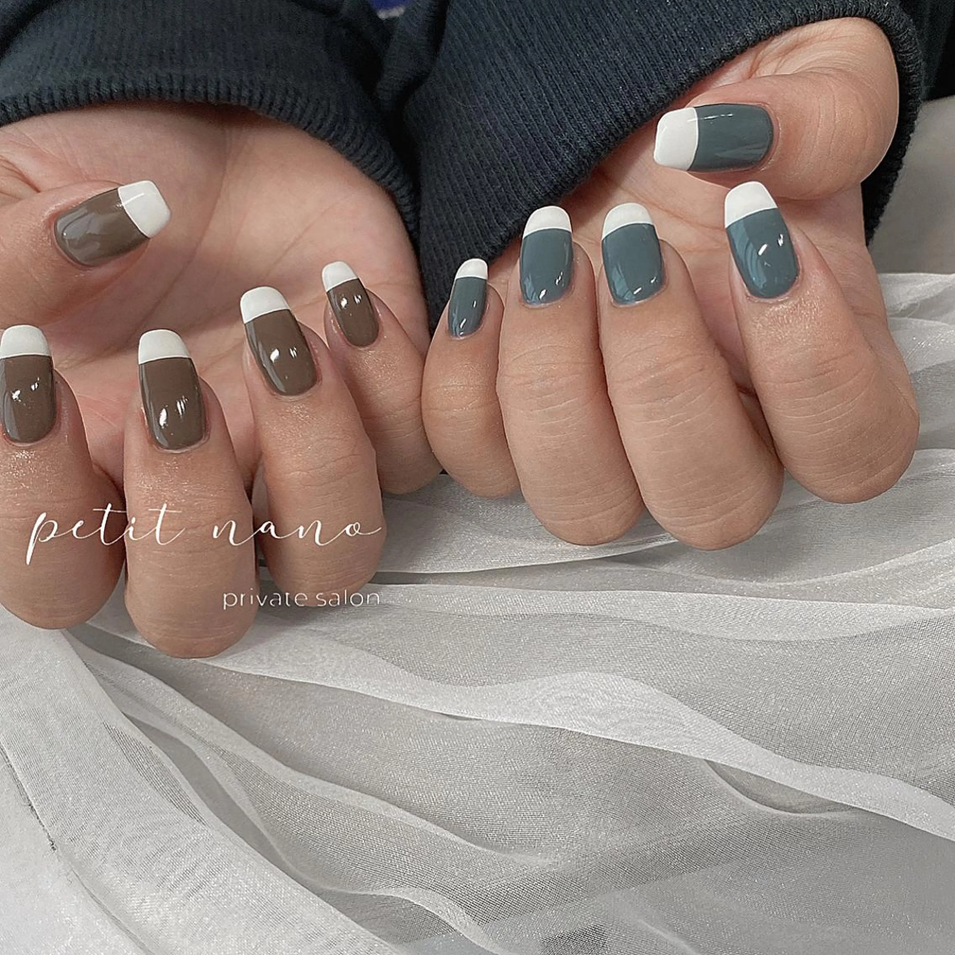 ネイル 成人式 ジェルネイル ニュアンスネイル パラジェル ショートネイル ハンドネイル nail‪◯ petitnanoのネイルデザイン