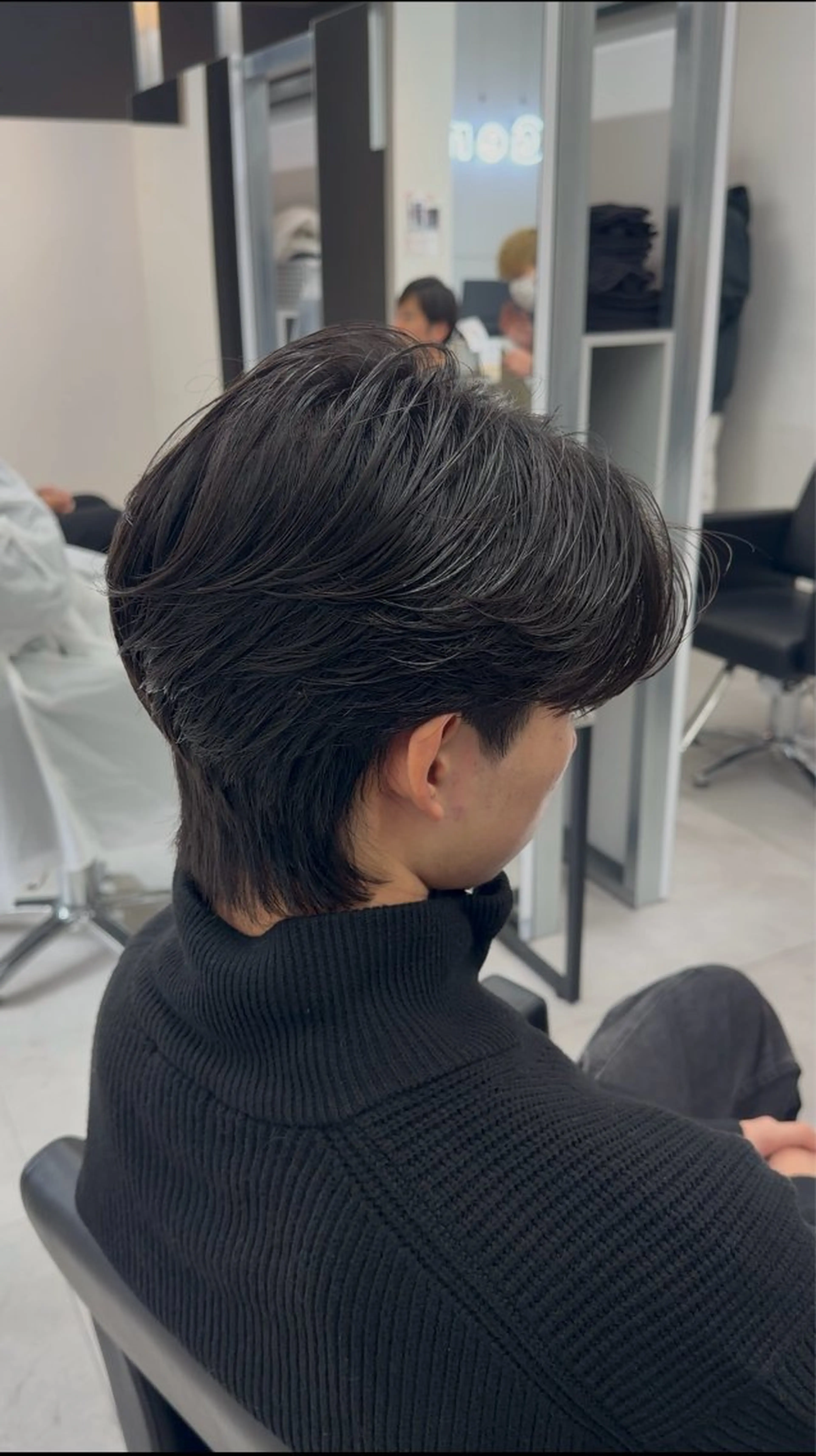 ミディアム パーマ メンズ カット パーマ ニュアンス/フェザー /ウルフ/伶馬のヘアスタイル