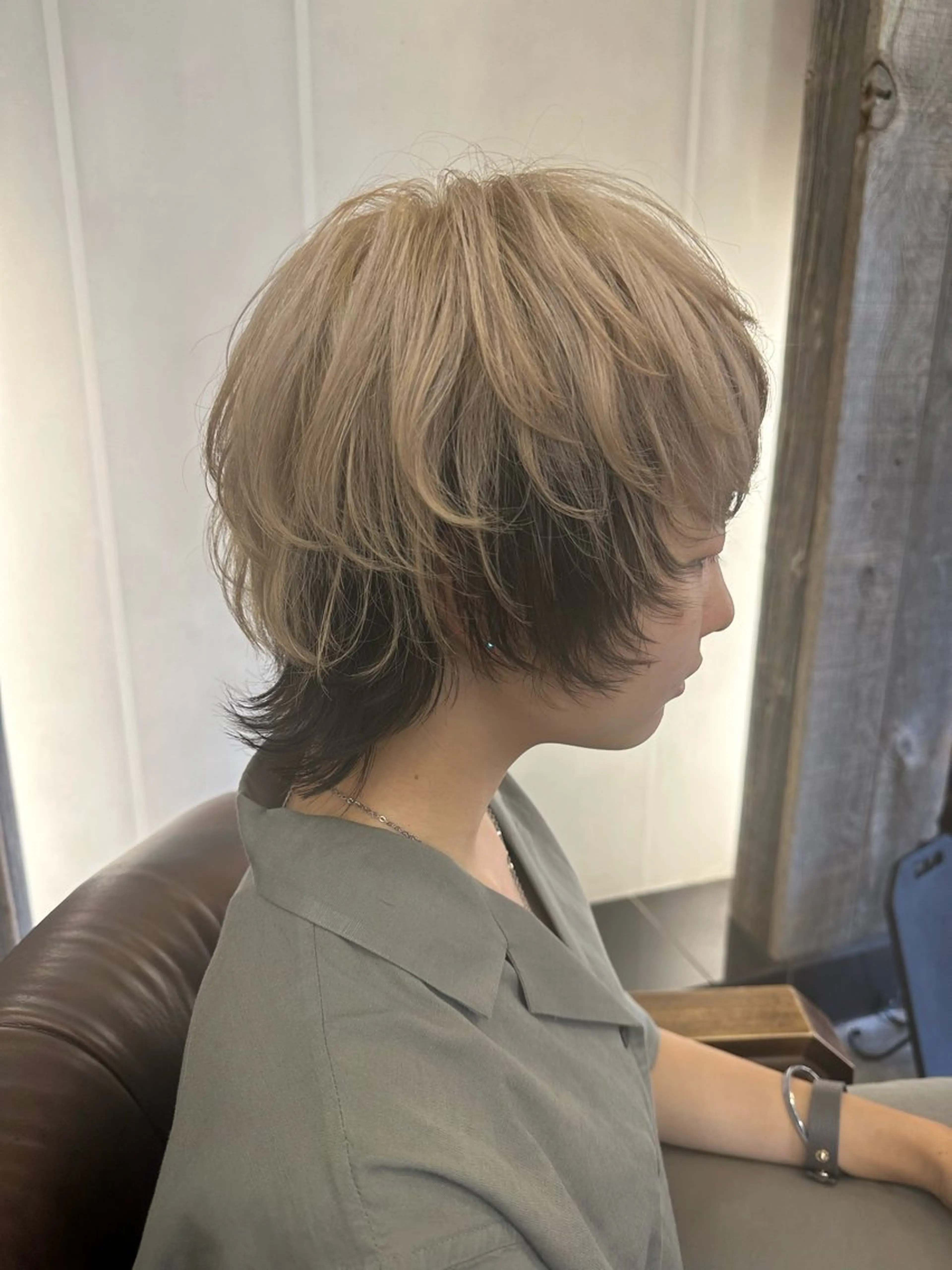 ショート カラー アディクシーカラー ブリーチ ケアブリーチ ショートヘア トリートメント OAK溝の口 𖠋SHINYAのヘアスタイル