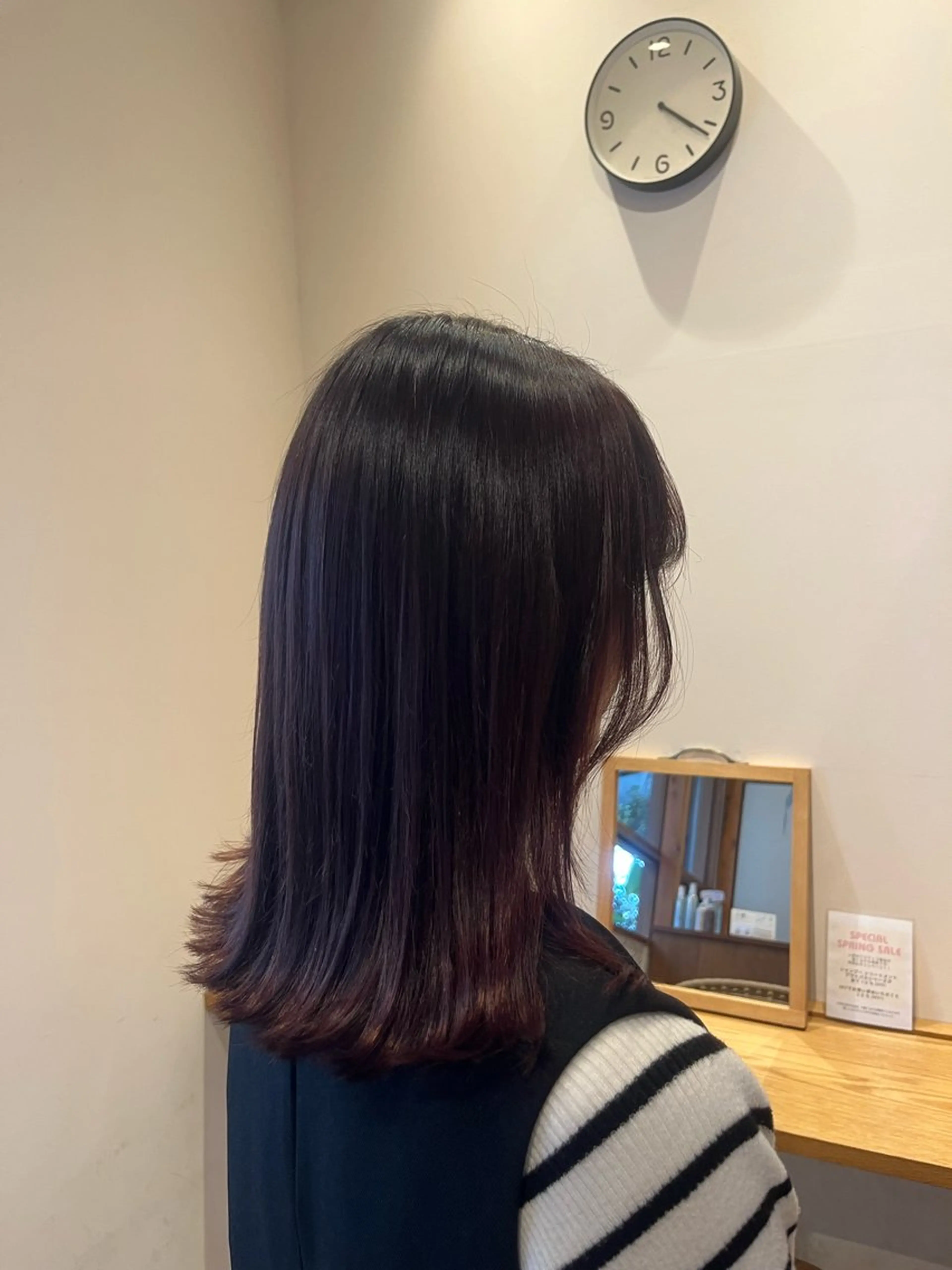 カラー ブラウンカラー ピンクカラー ヘアカラー 高山 桃子のヘアスタイル