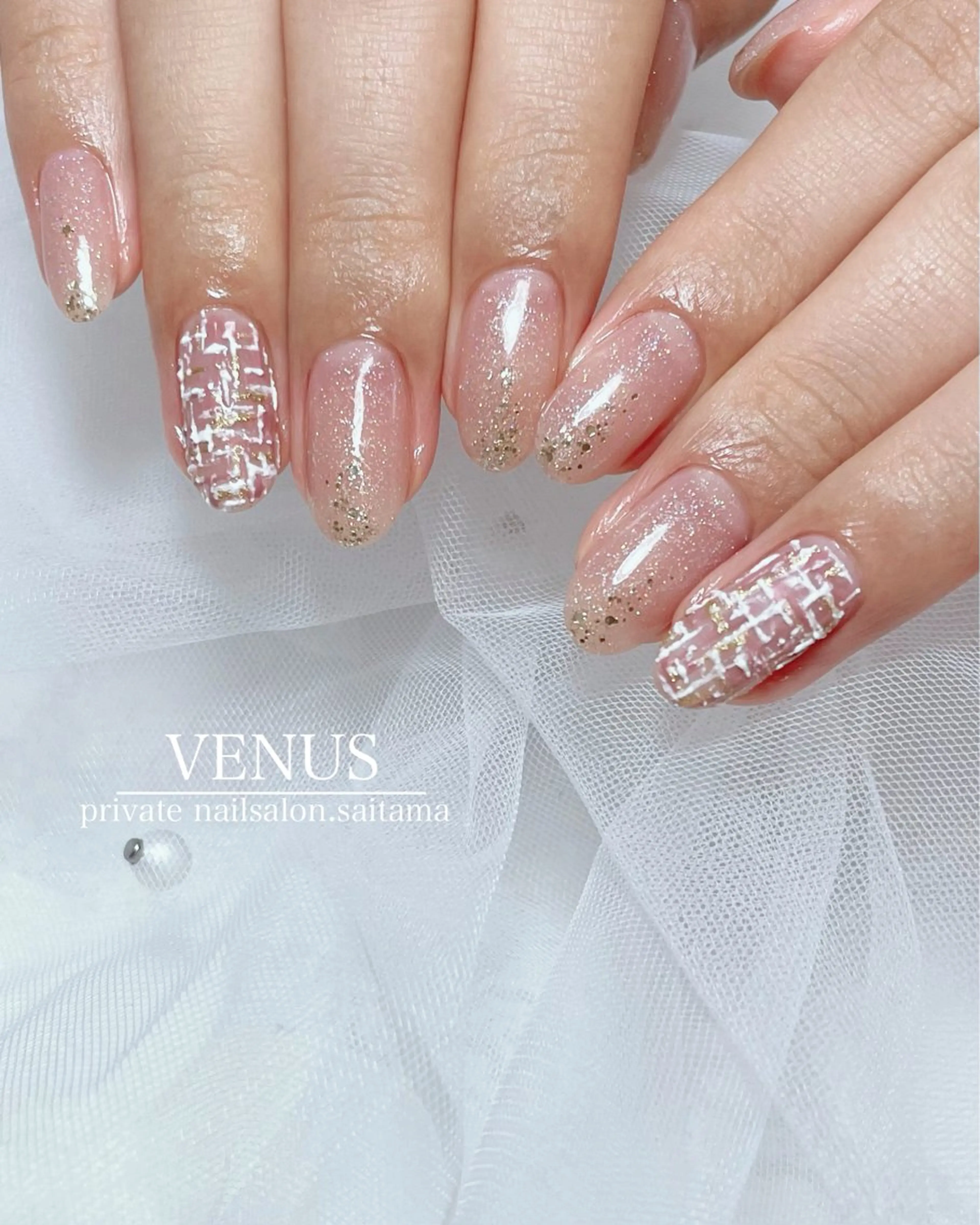 ネイル ツイードネイル nailsalon VENUSのネイルデザイン