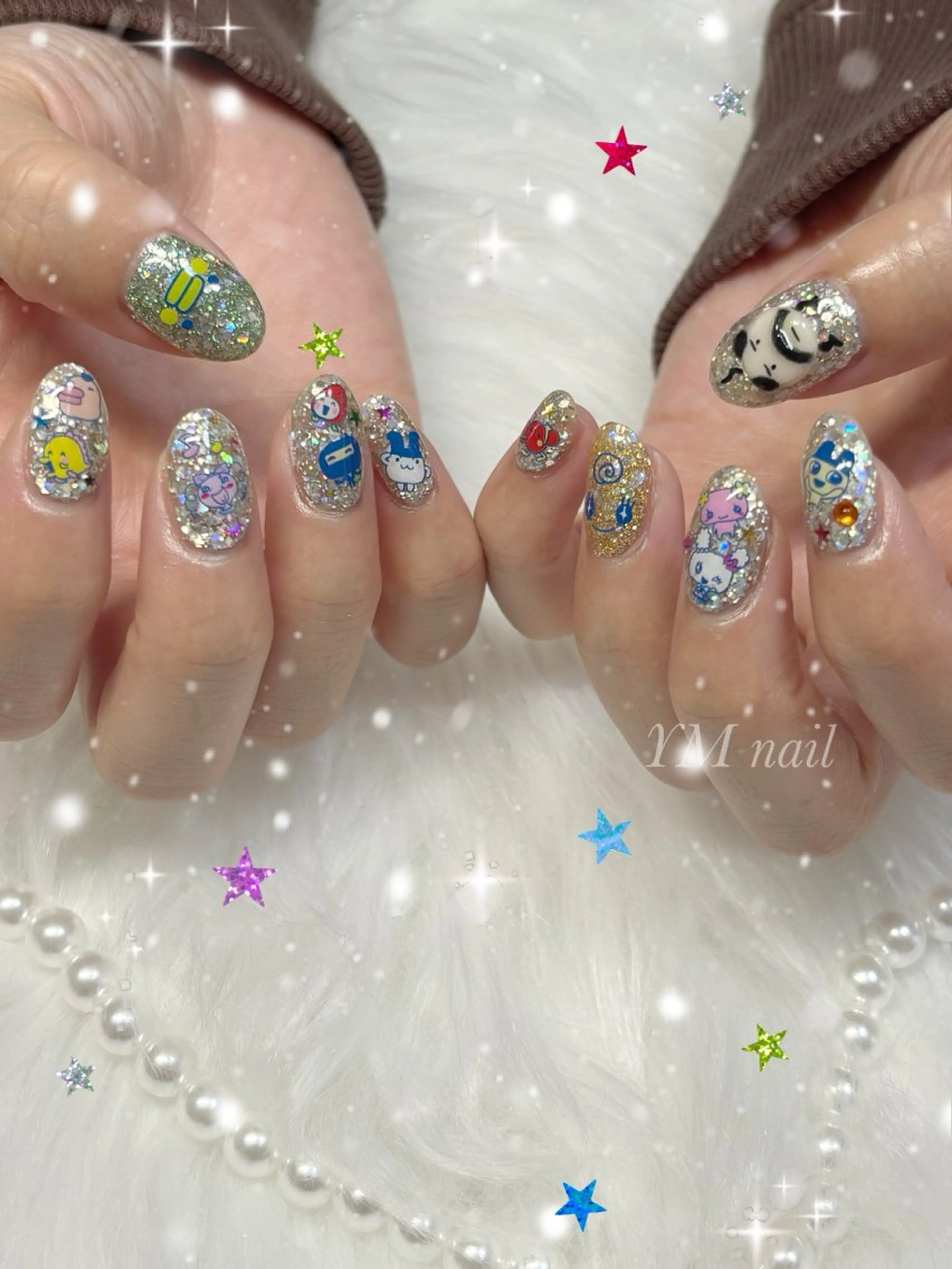 ネイル キラキラネイル ハンドネイル YM nailのネイルデザイン