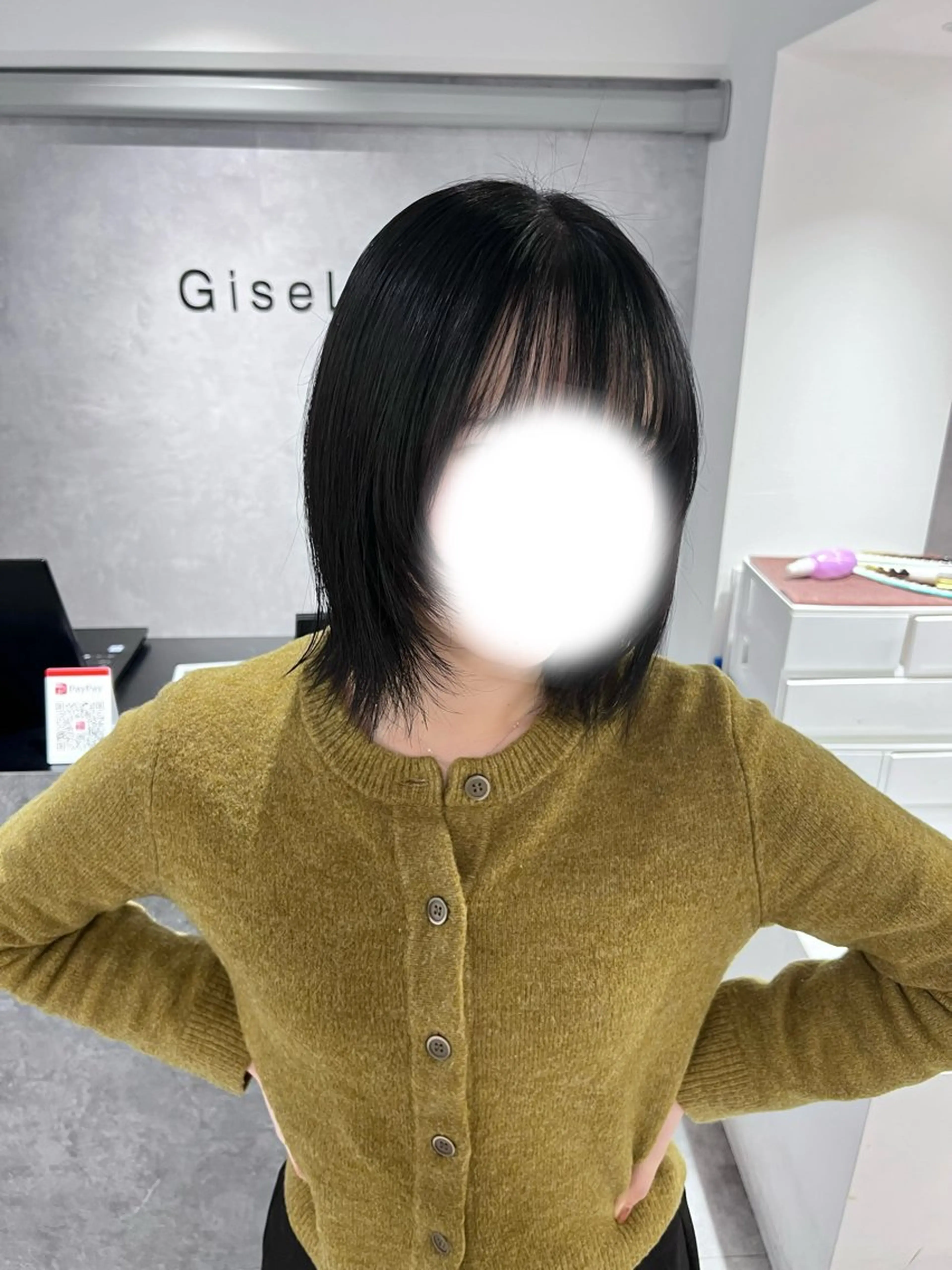 ミディアム カラー 黒髪 ブリーチ 透明感カラー 顔周りカット レイヤーカット 透明感/レイヤー 🇰🇷tomonaのヘアスタイル