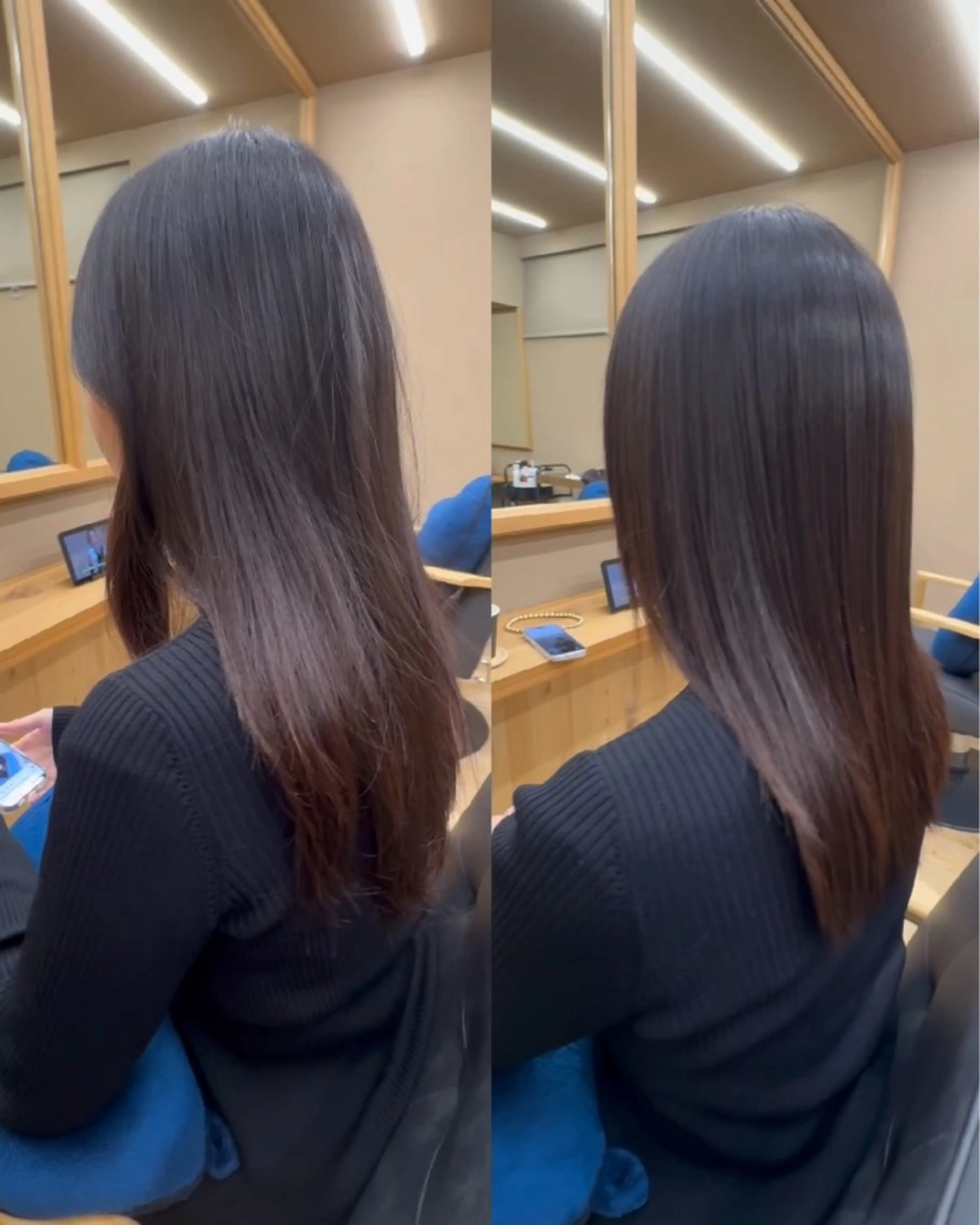 ロング 【髪質改善】タケウチ 【手で乾かすだけ】のヘアスタイル