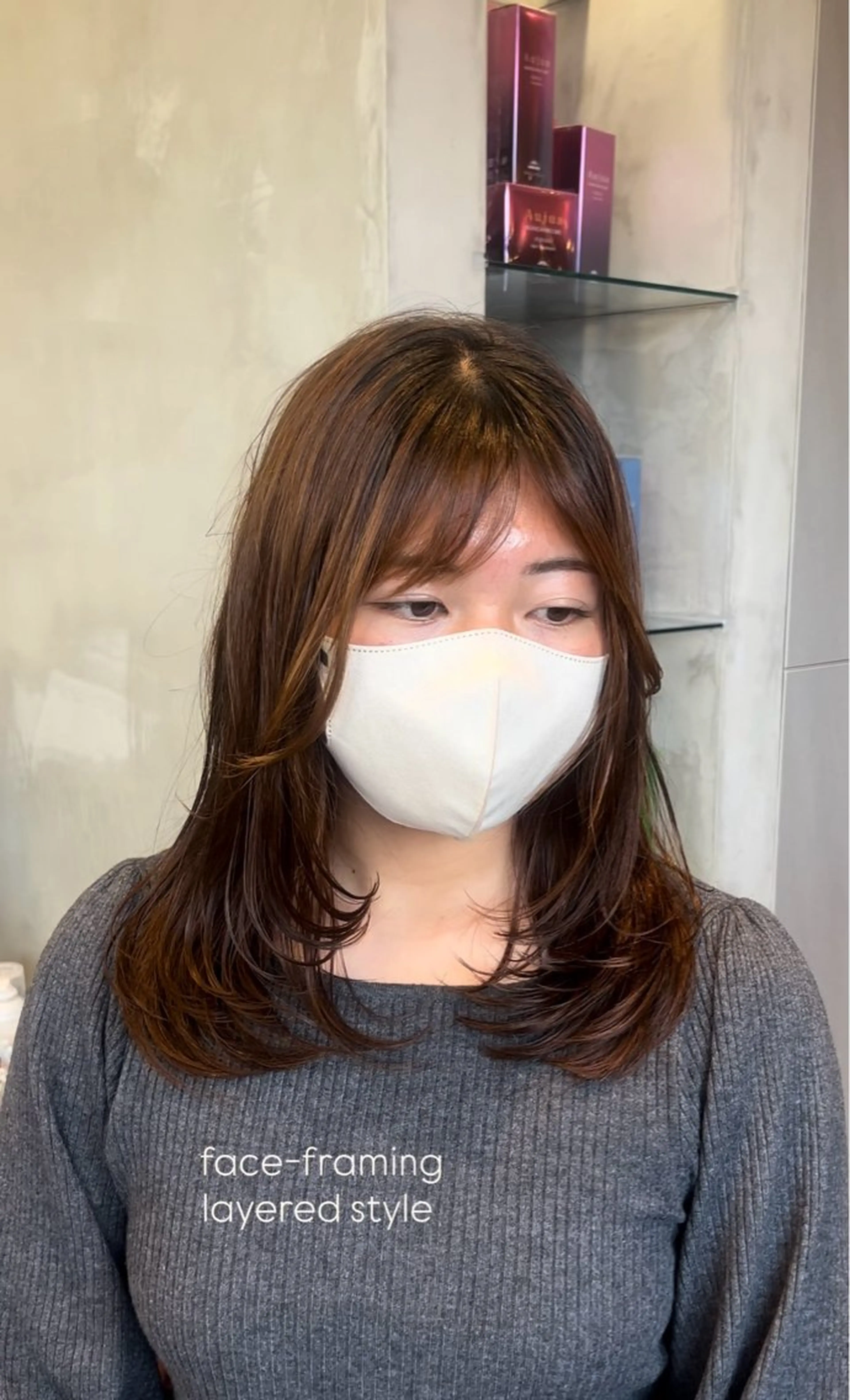 セミロング しずく🤍🧸 / fifthパーマのヘアスタイル