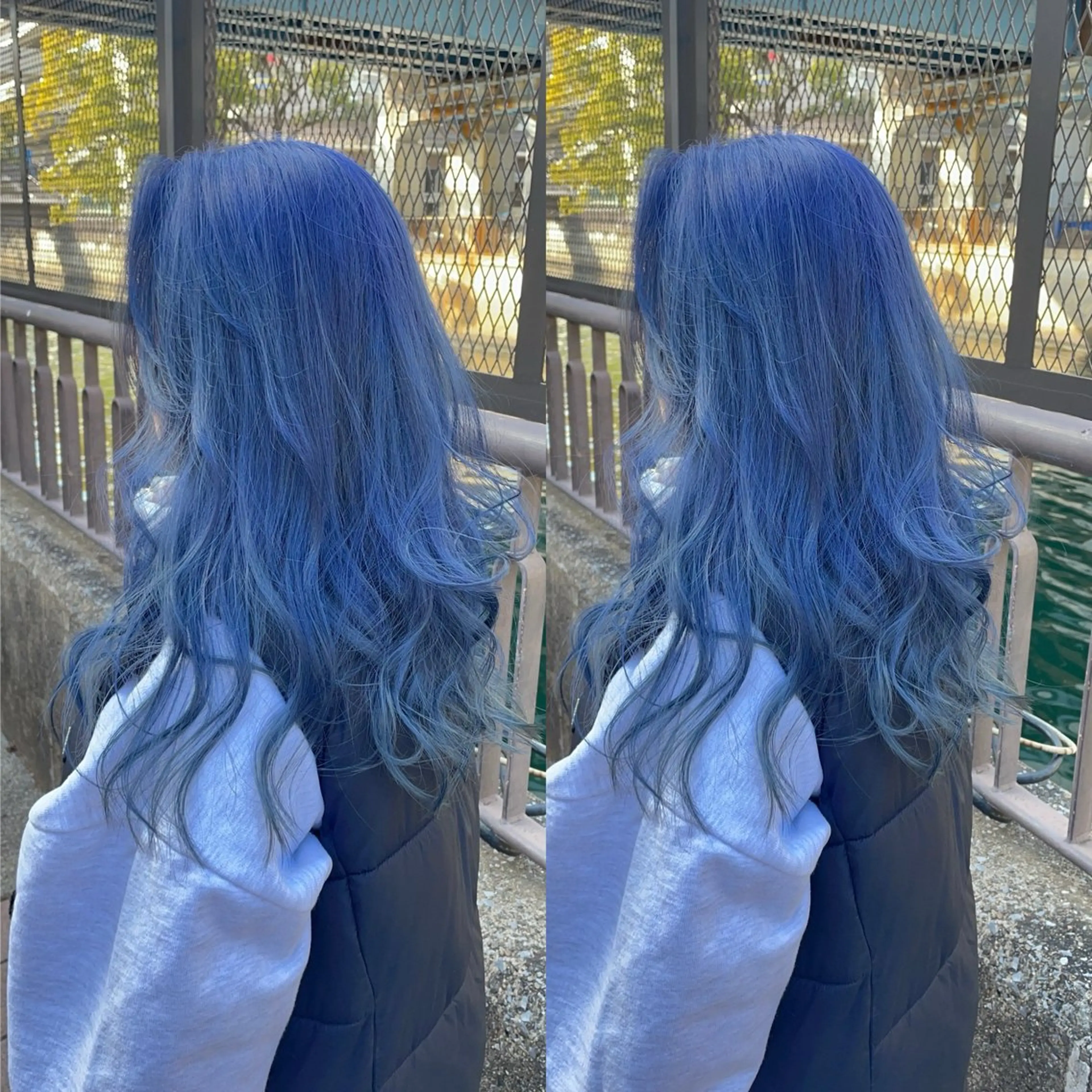 セミロング カラー バレイヤージュ ブリーチ ケアブリーチ ダブルカラー グラデーションカラー 👑派手髪/カット 👑ANRYのヘアスタイル
