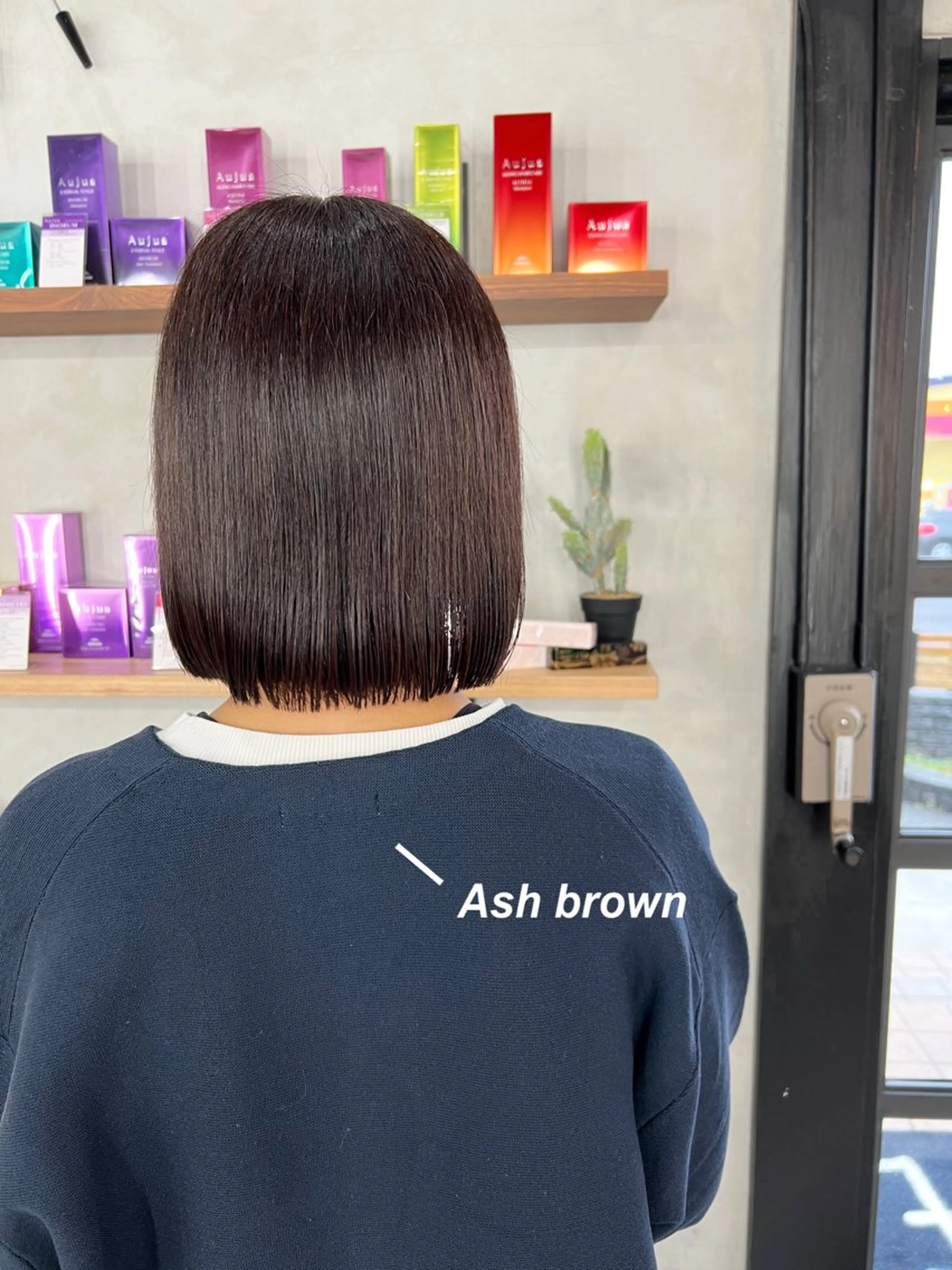 ショート カラー アッシュ アッシュブラウン ブラウンカラー ボブ ヘアカラー さくら🔅 ungu iE🔅のヘアスタイル