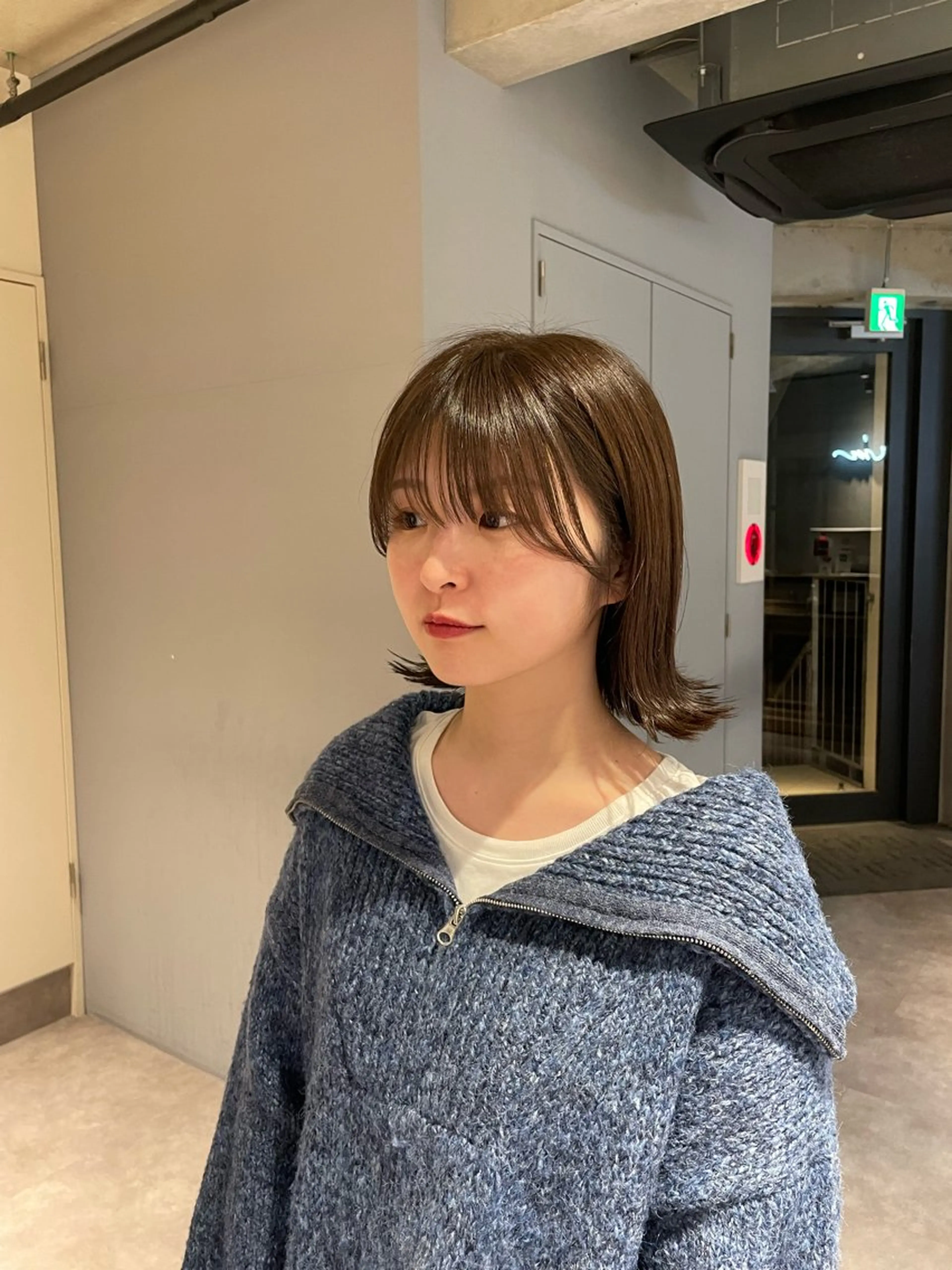 ショート カラー オレンジ ボブ 葉月/ボブ/ 透明感カラー／中目黒のヘアスタイル