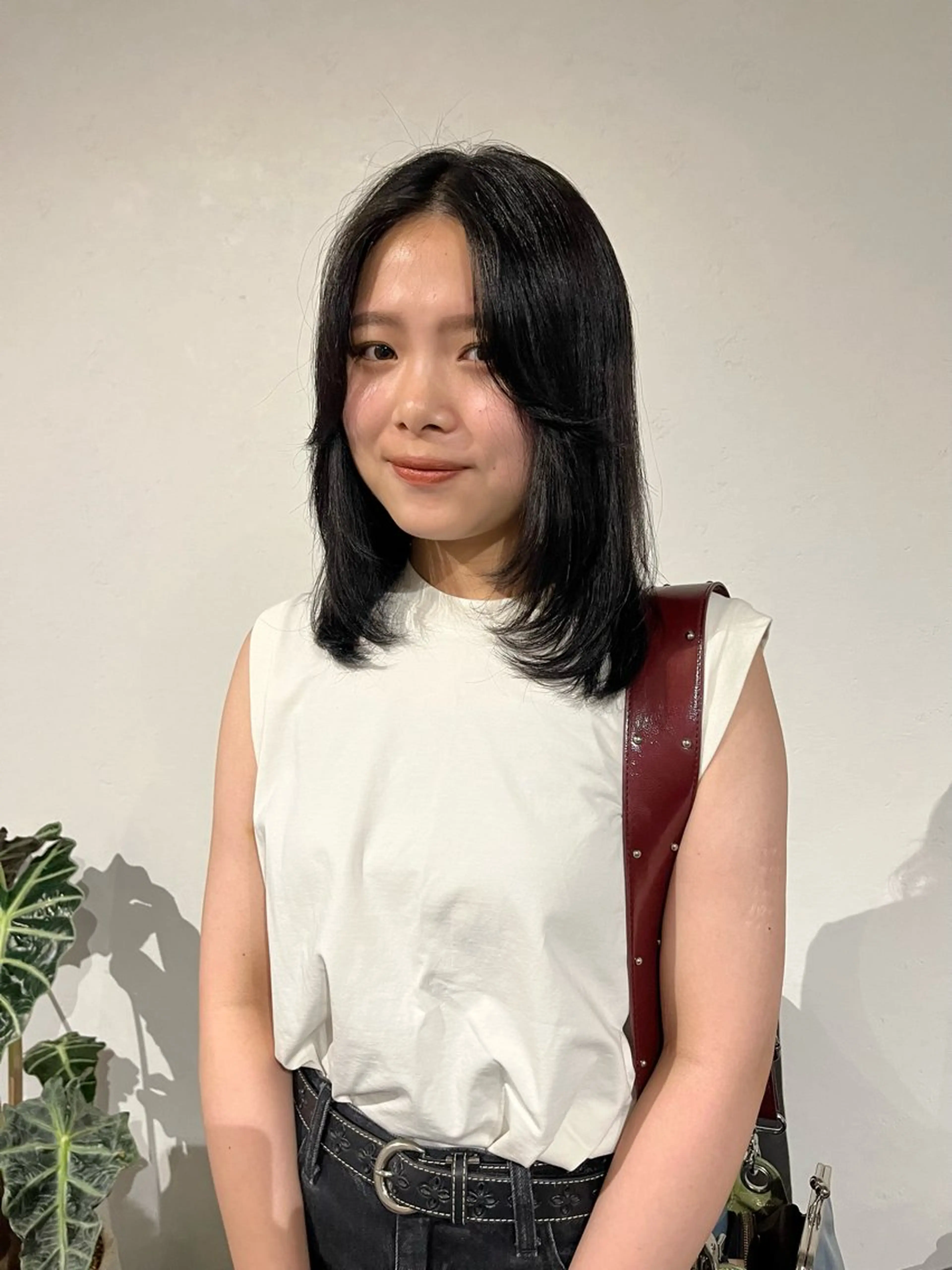 ミディアム カラー ミディアムレイヤー 透明感カラー レイヤーカット カット ヘアカラー ショート/パーマ/ カラー/FUKOのヘアスタイル