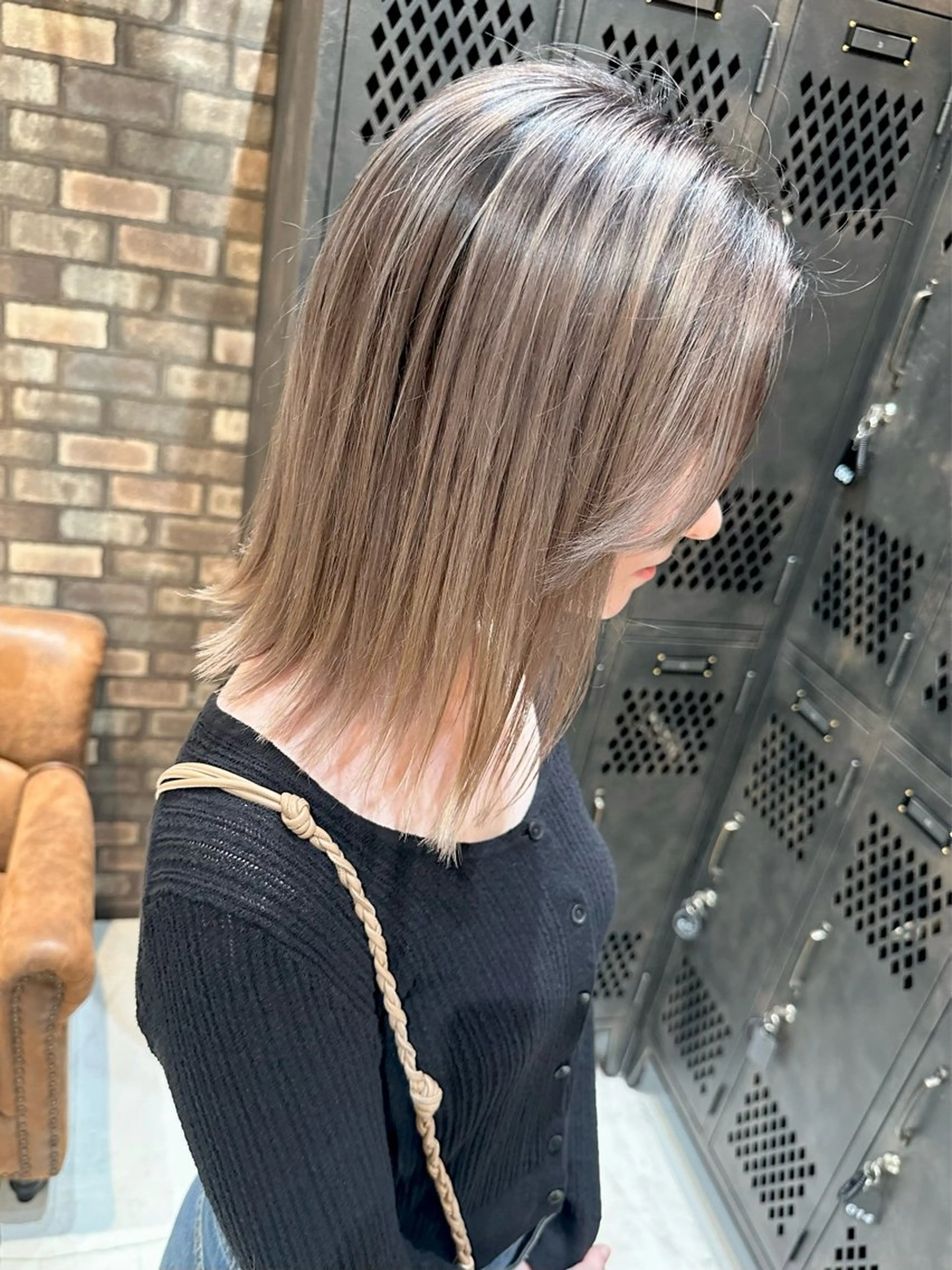 ミディアム ヘアカラー 🔷ブリーチバレイヤ ージュ🔷飯野達也のヘアスタイル